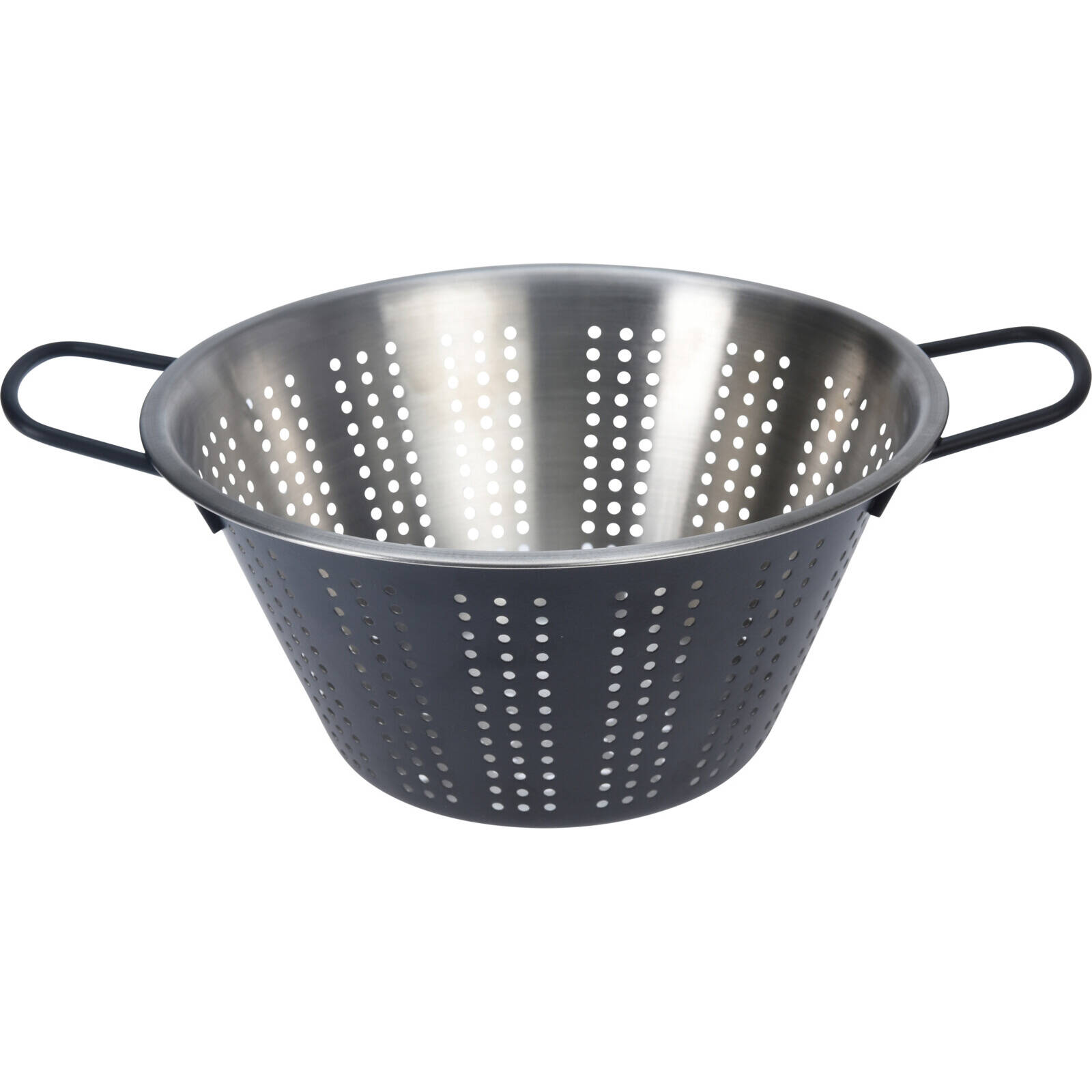 Home Styling Collection Kovový cedník z nerezové oceli, pohodlné rukojeti, Ø 22 cm antracitový