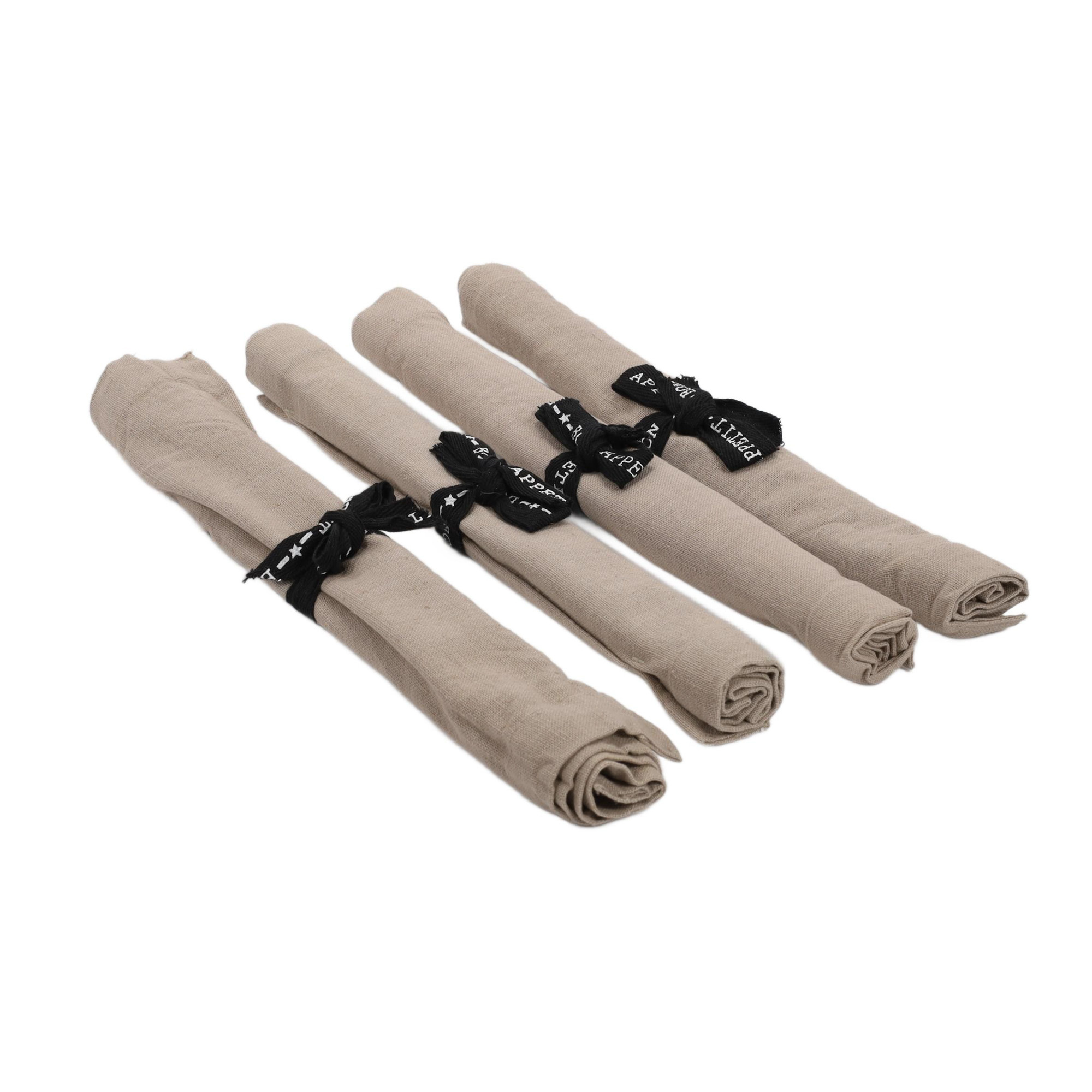 Home Styling Collection Podložky na stůl pod talíř, bavlněné, 4 ks, 48 x 33 cm, béžové béžová