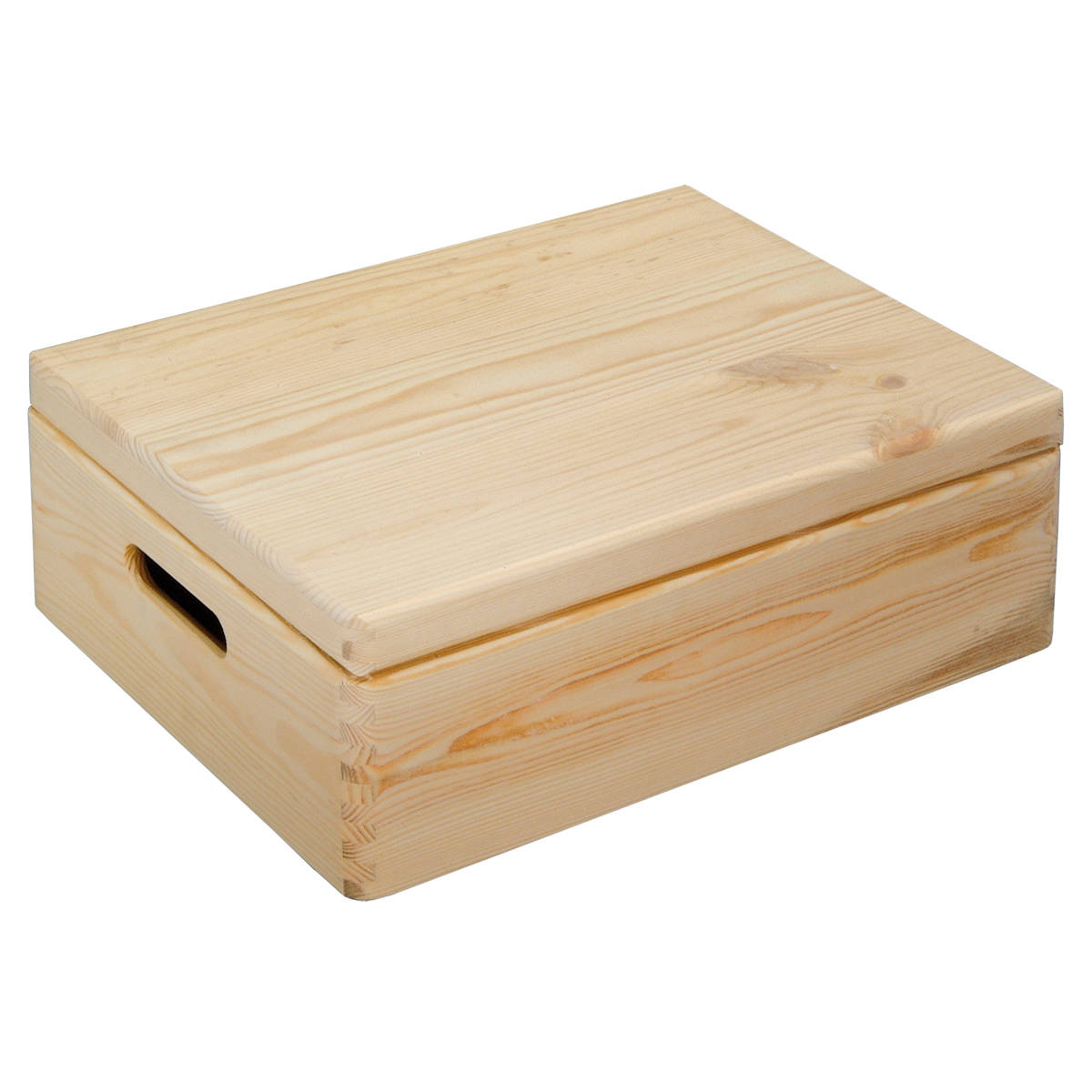 Dřevěná úložná krabička s víkem , 40 x 30 cm, Kesper hnědý