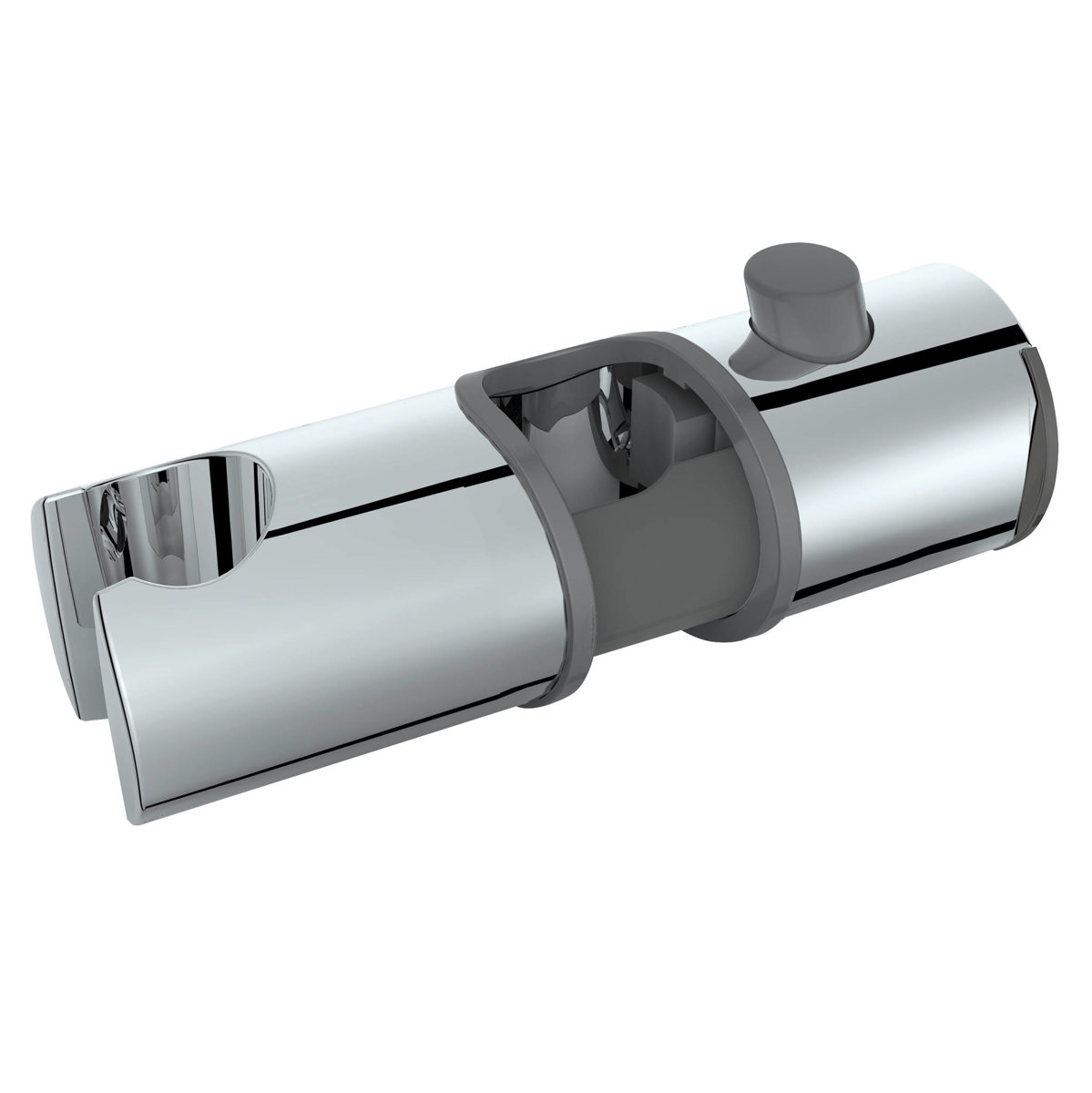 Sprchový držák, montáž bez vrtání, čern, WENKO stříbrný