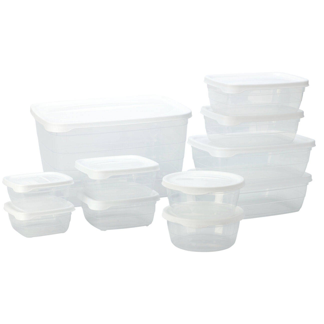EH Excellent Houseware Sada dóz na skladování potravin, 11 prvků transparentní