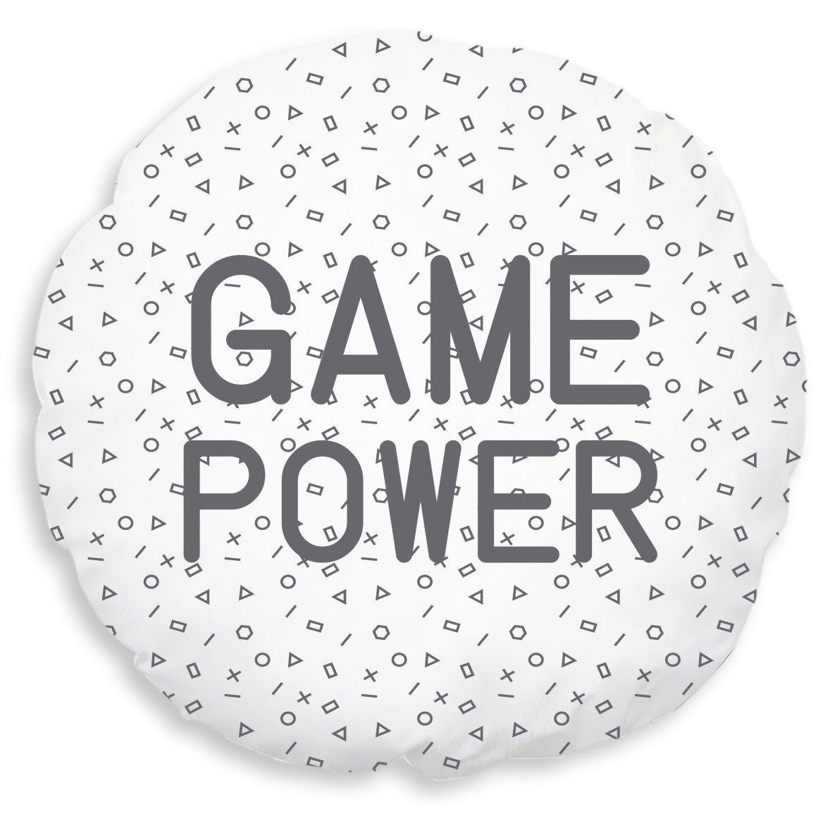 Dekorativní polštář GEEK GAME, Ø 40 cm, Today bílý