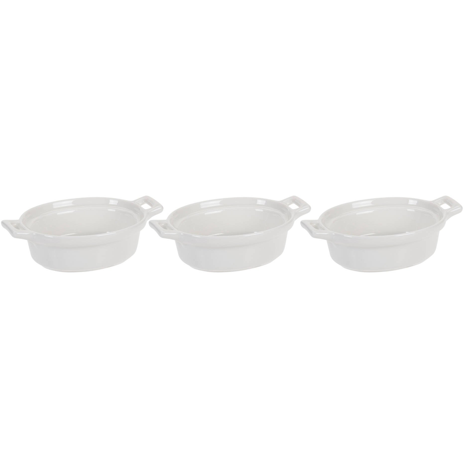La Cucina Porcelánové zapékací misky, 3 kusy, oválné bílý
