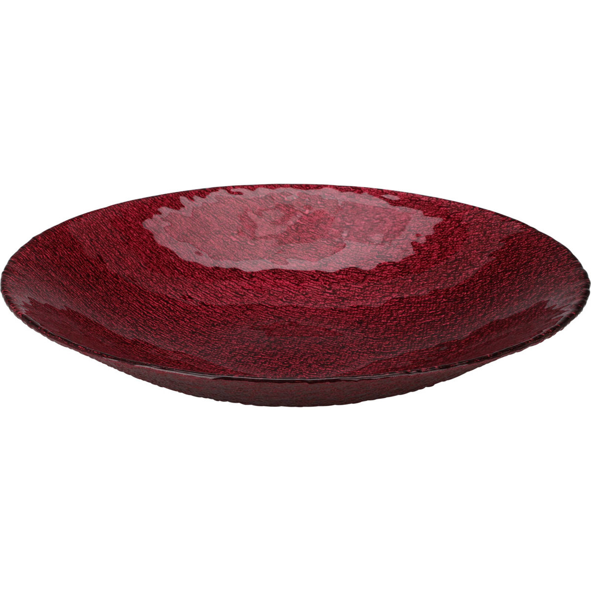 Home Styling Collection Dekorační mísa, skleněná, stříbrná, Ø 30 cm červený