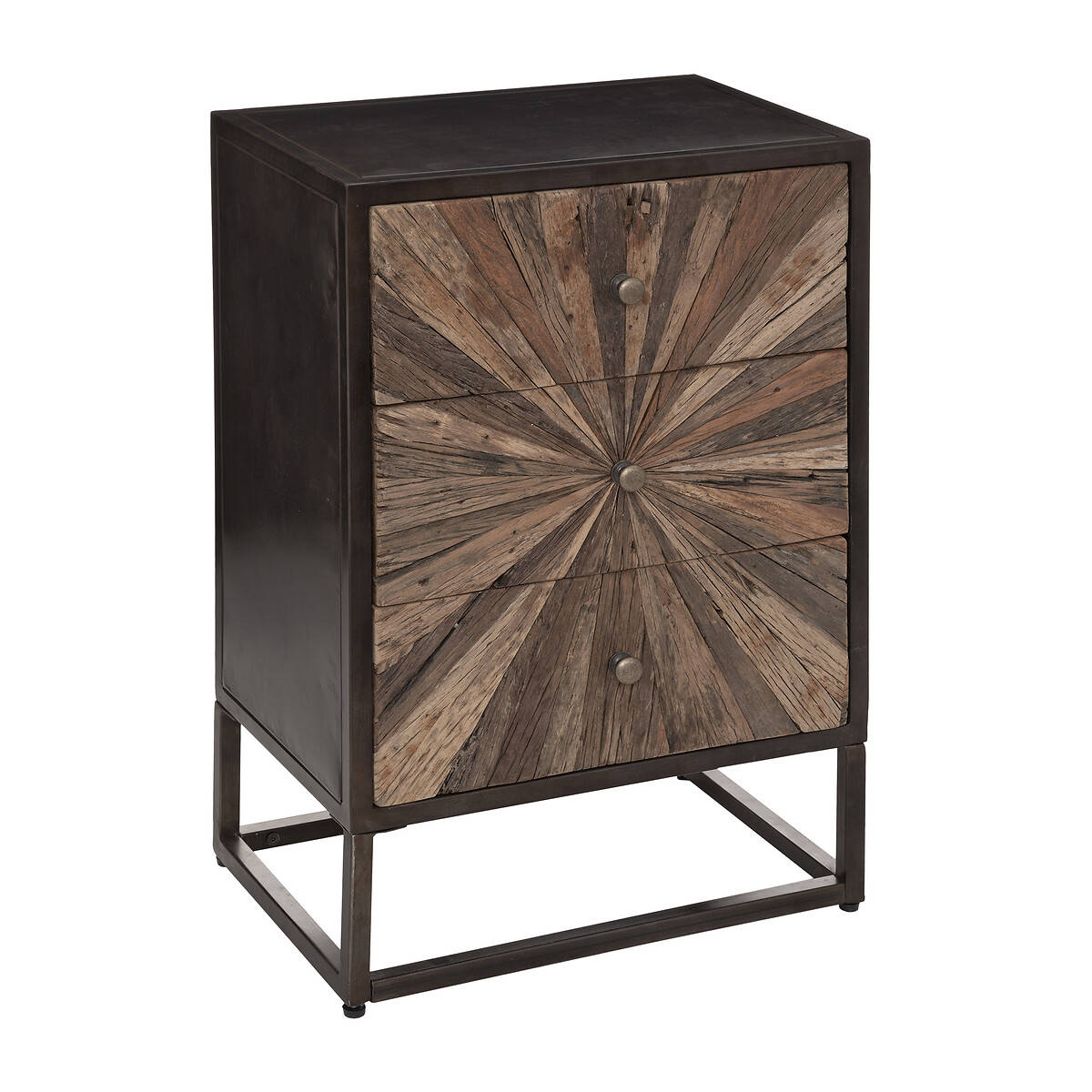 Atmosphera Noční stolek ORIGINS, recyklované dřevo, 49 x 33 x 74 cm hnědý
