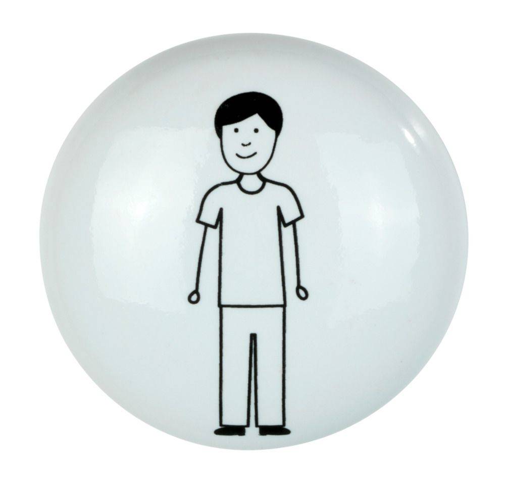 Koupelnový háček ARLES, 6 cm, chlapec, Wenko bílý