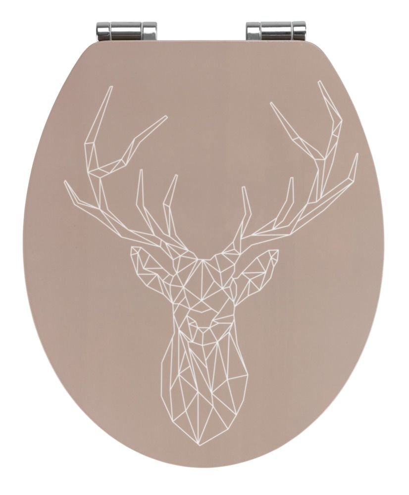 WC sedátko STAG, MDF/Bambus, WENKO béžová