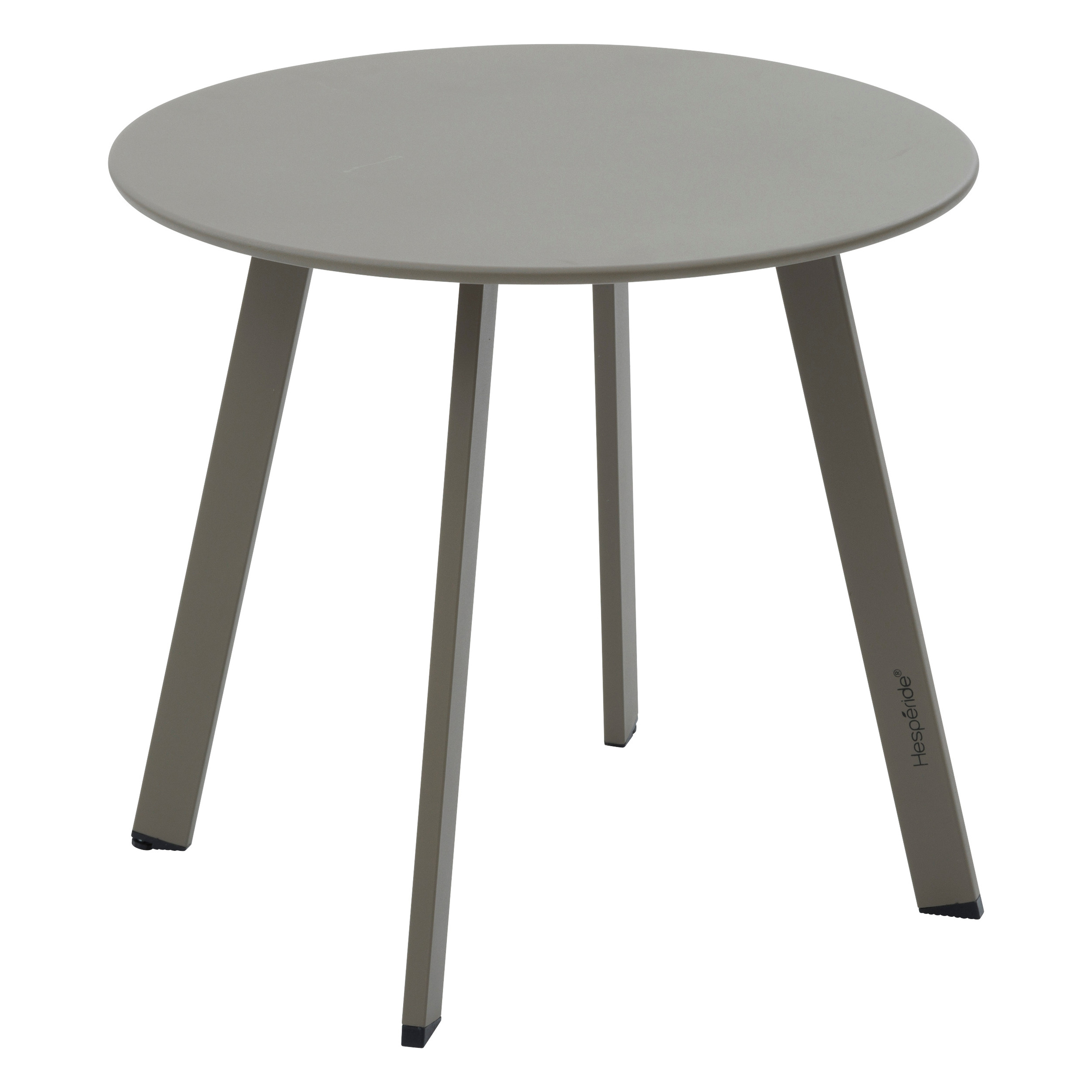 Hesperide Kovový zahradní stolek SAONA, Ø 50 cm, taupe zelený