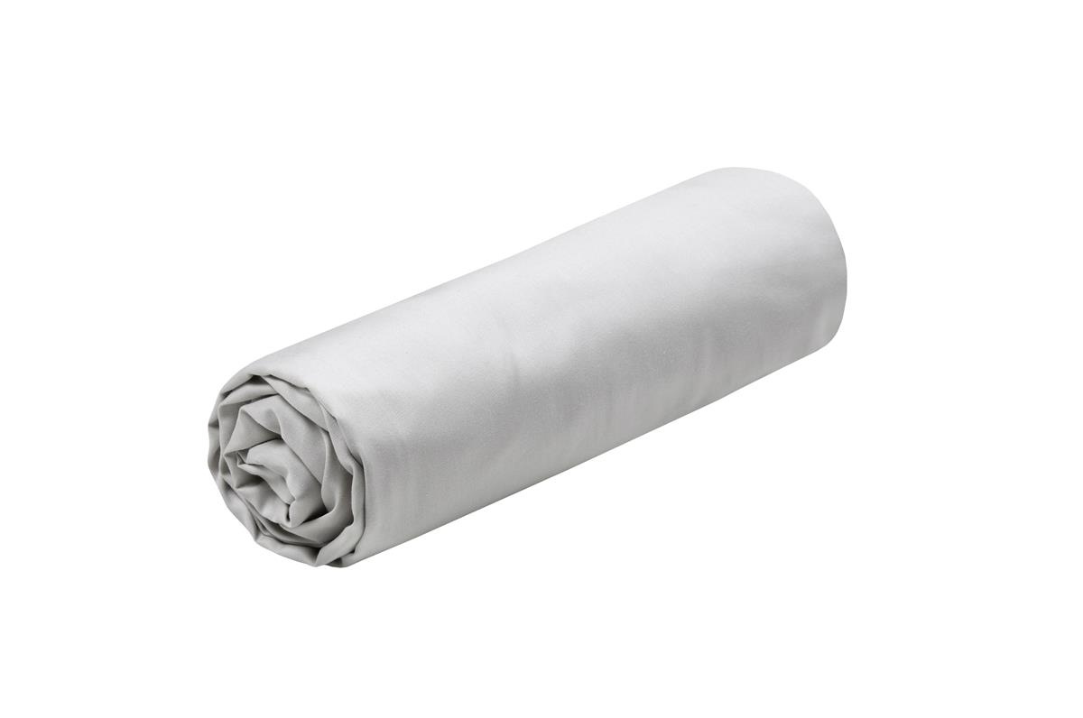 STOF Bavlněné prostěradlo s gumou, ELYSEE, šedé, 180 x 200 cm šedá