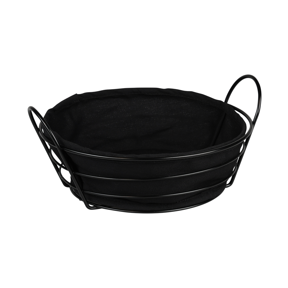 Kesper Kovový košík na pečivo, Ø 24 cm černá