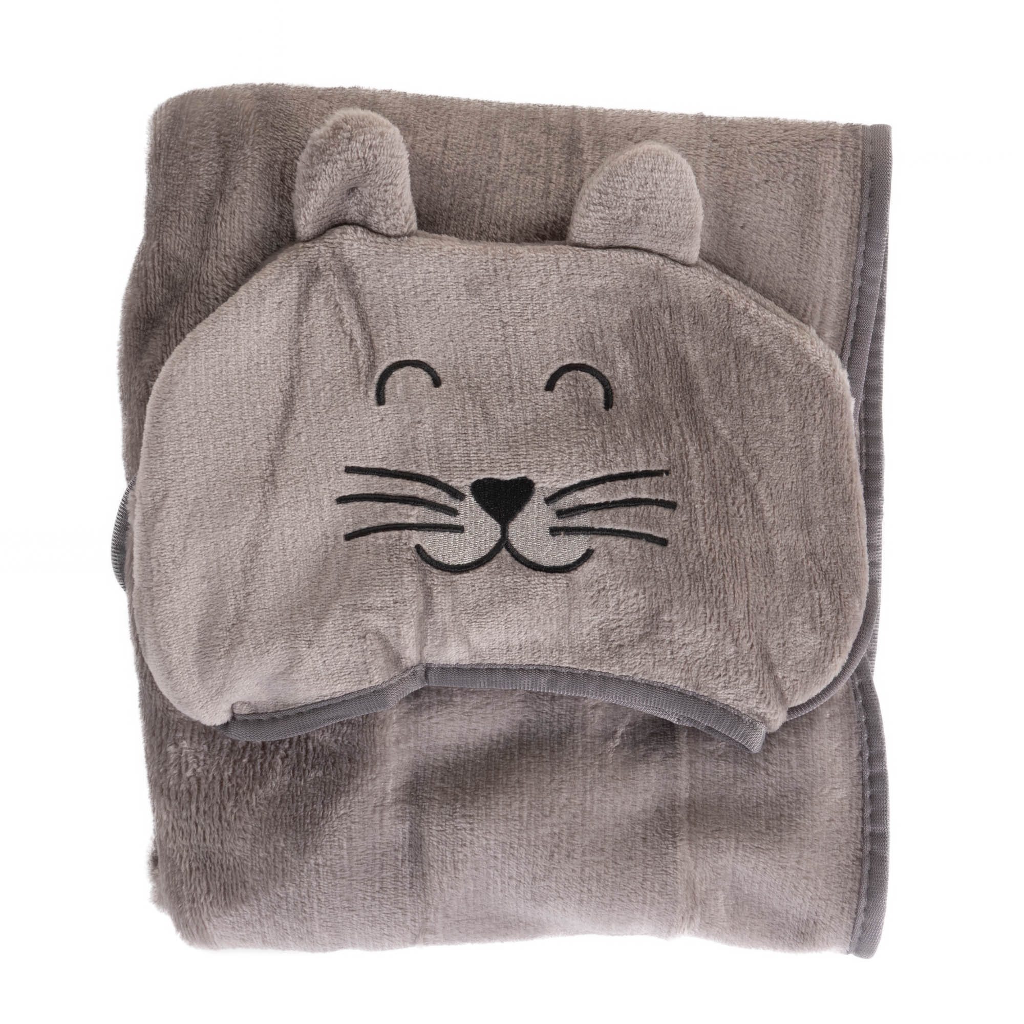 Kids Collection Dětská deka s kapucí TIBI, 100 x 70 cm, šedá šedá