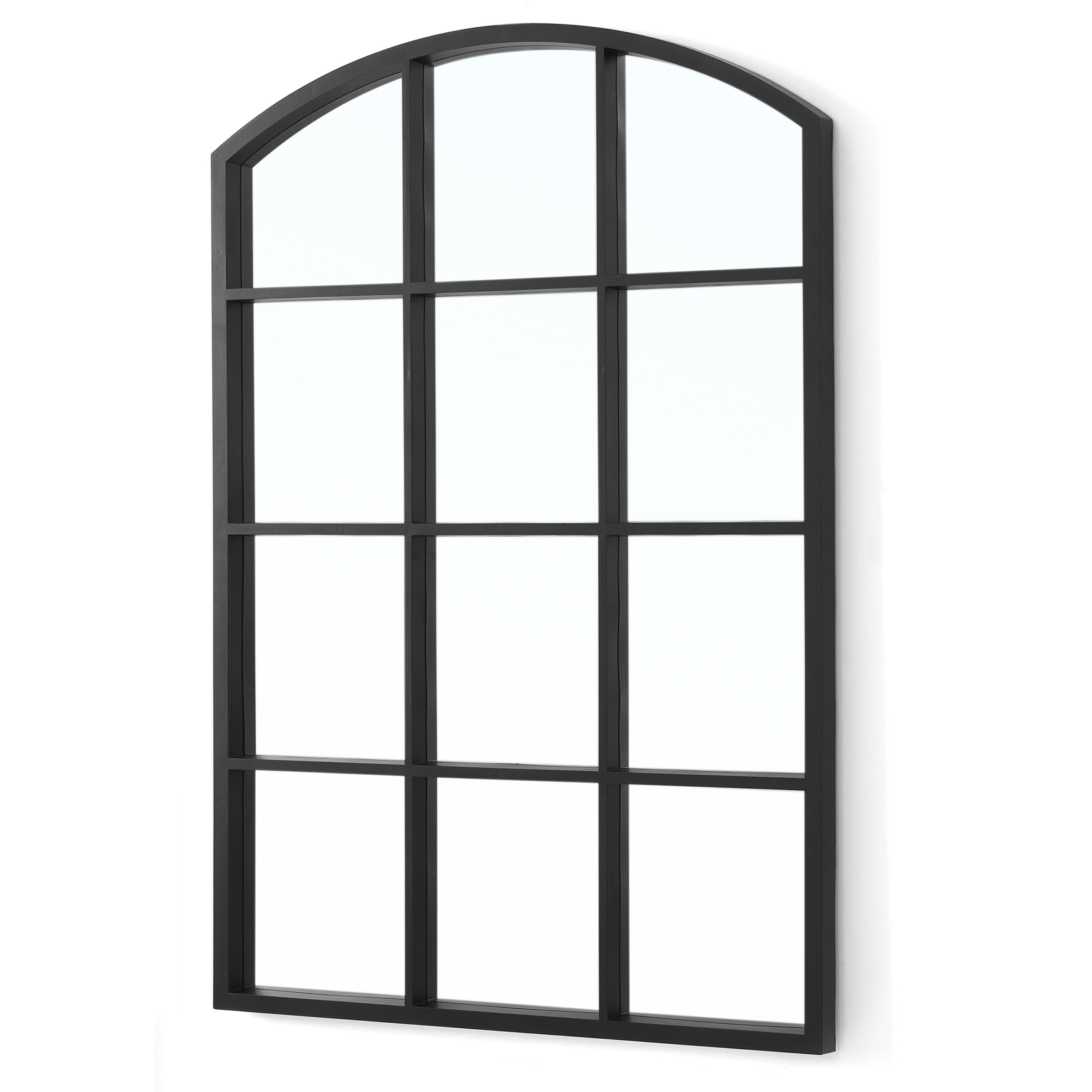 Giftdecor Zrcadlo v okenním rámu, 76 × 52 cm, černé černá