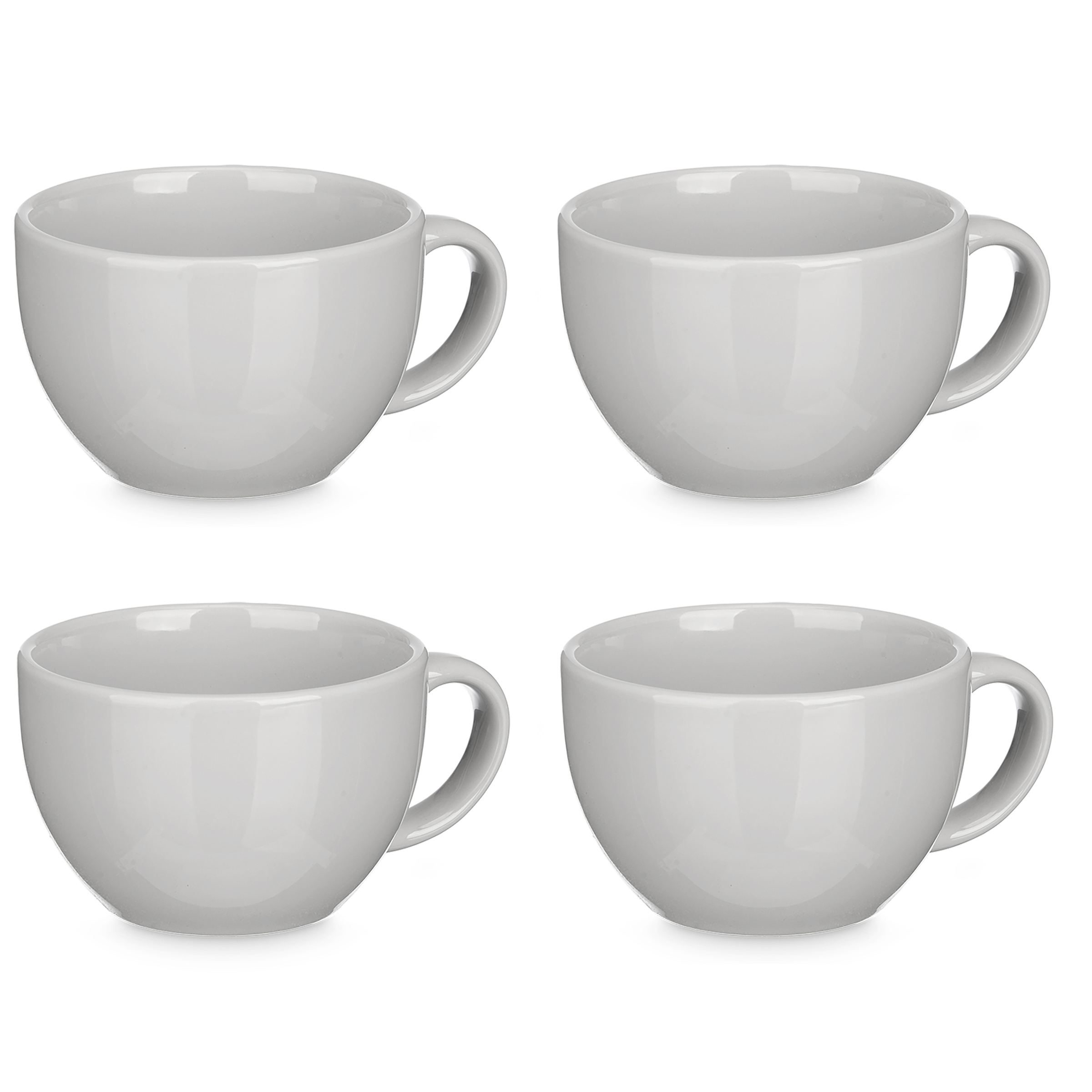 Vessia Sada 4 misek na polévku, 480 ml, šedá barva šedá 100095