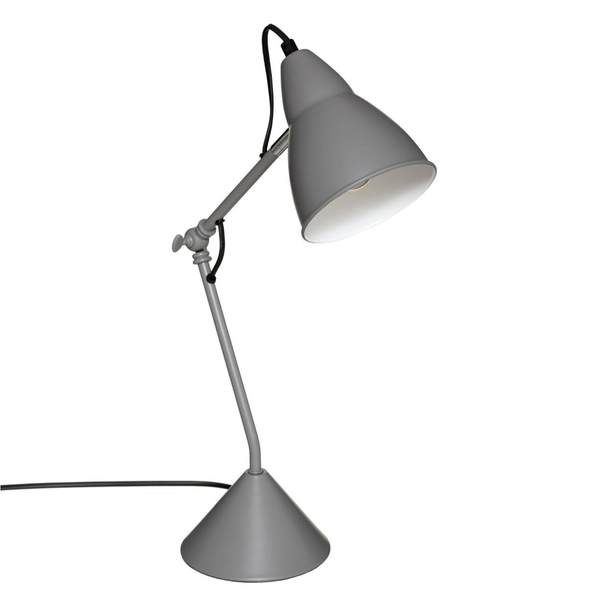 Atmosphera Kovová stolní lampa AUDE, výška 62 cm šedá