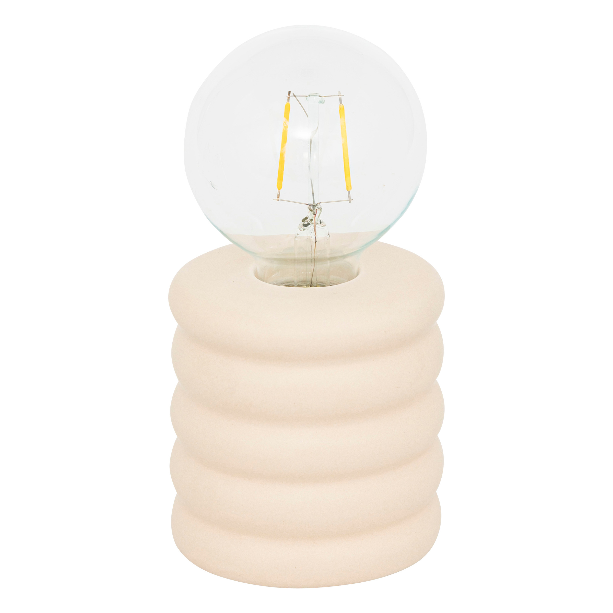 Atmosphera Stolní lampa PERRY žárovka, Ø 9 cm béžová