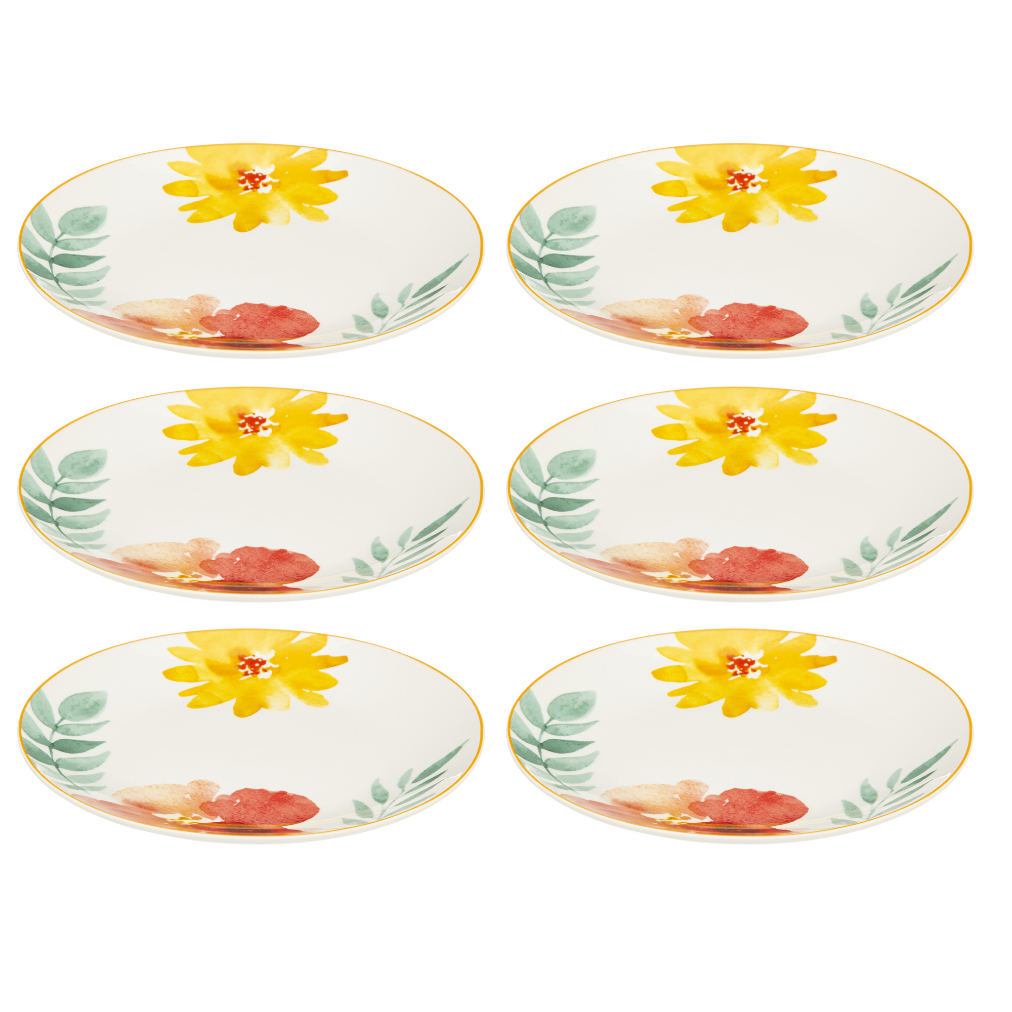 Secret de Gourmet Dezertní talířky MARGAUX, porcelán, 6 ks × Ø 19 cm vícebarevný