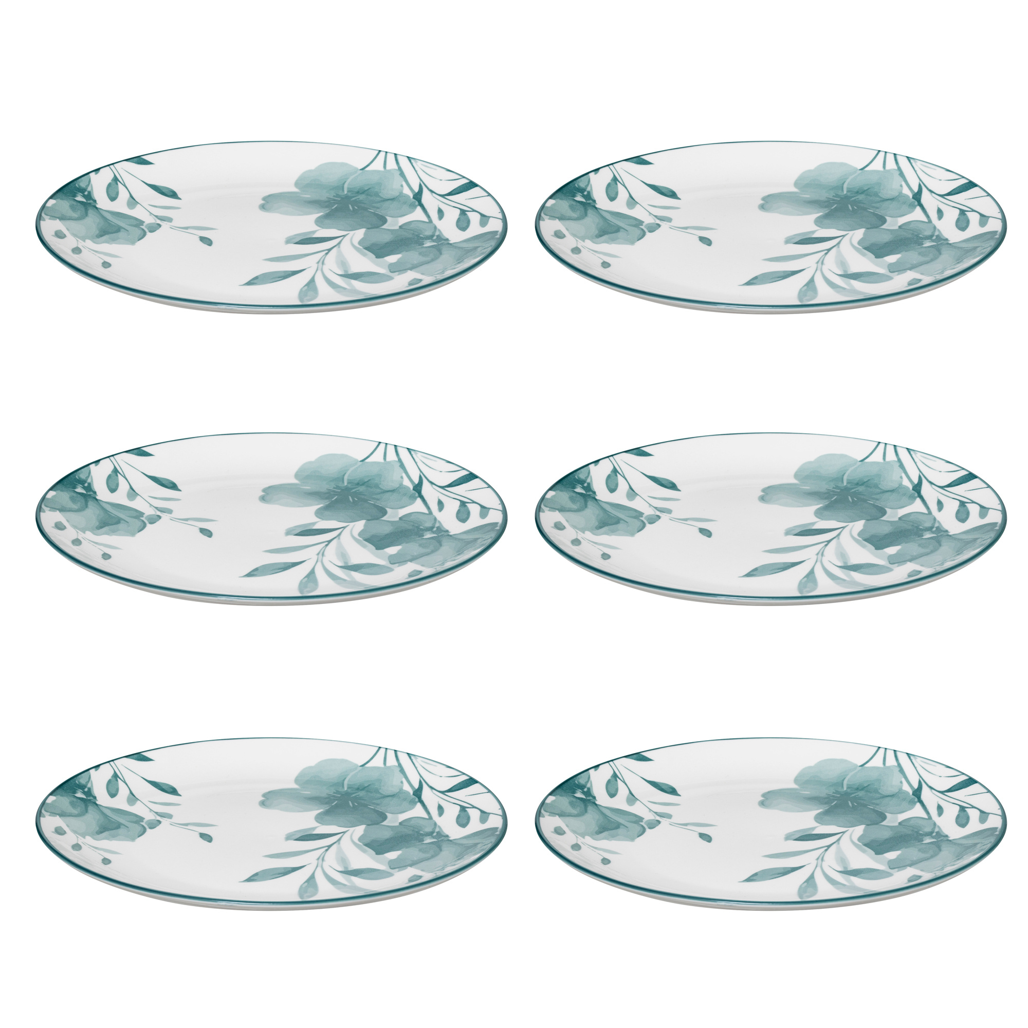 Secret de Gourmet Porcelánové jídelní talíře LILY, 6 ks × Ø 27 cm vícebarevný