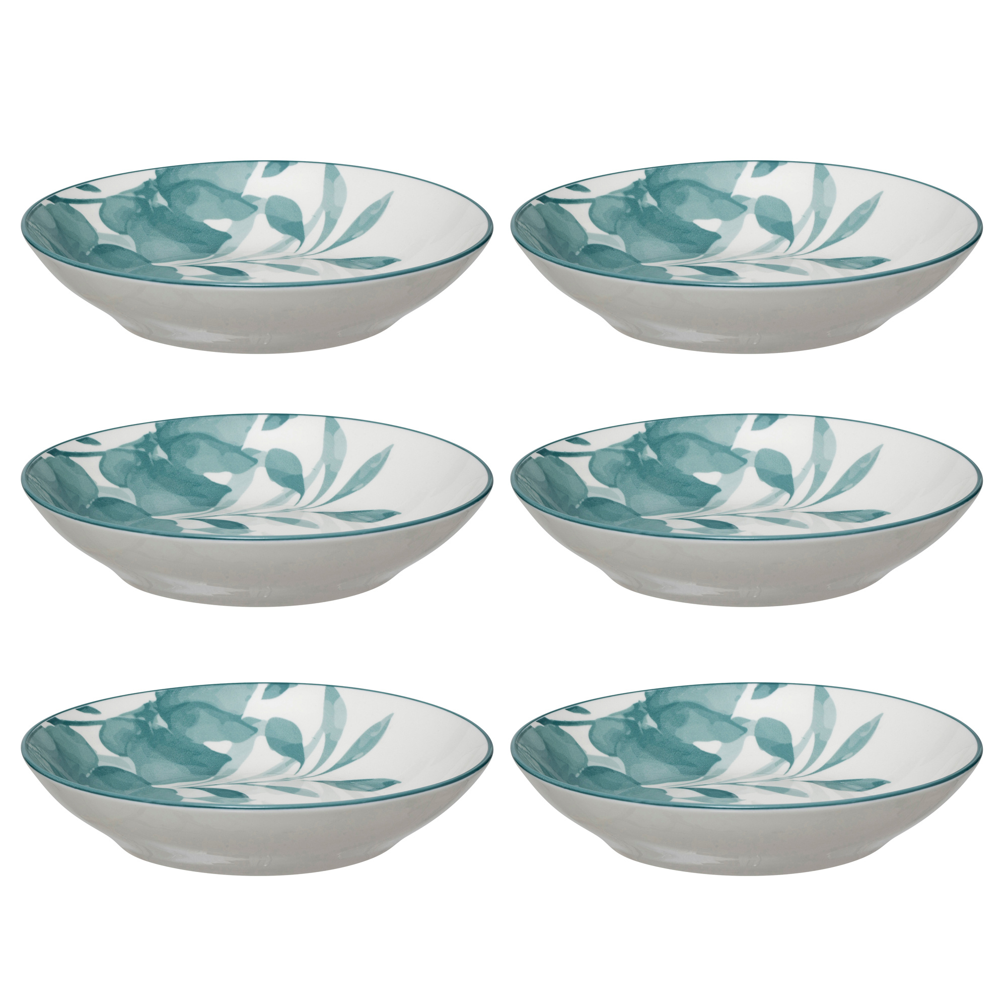Secret de Gourmet Porcelánové hluboké talíře LILY, 6 ks × Ø 20 cm vícebarevný