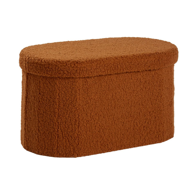 Factory Oválná skládací lavice s buklé potahem, 72 x 39 cm, MOKA, oranžová oranžová