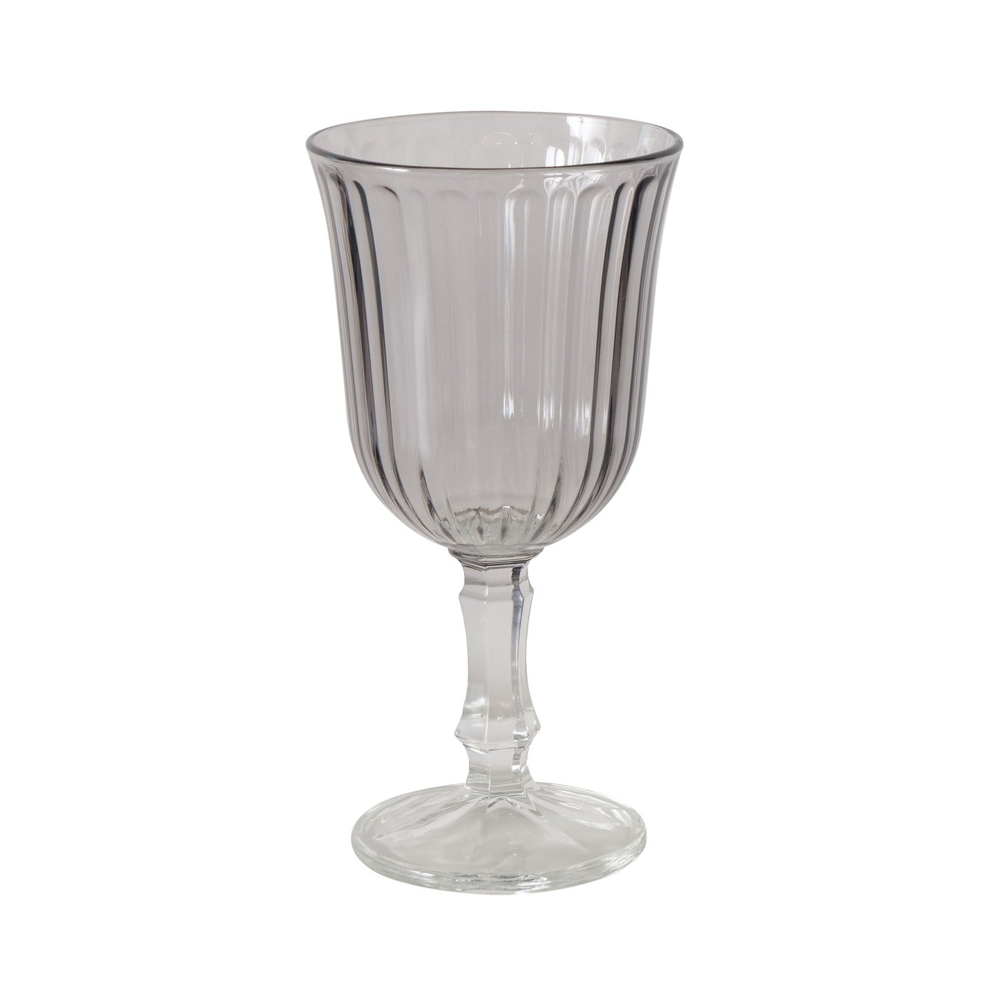 Boltze Home Sklenice na víno, 16 cm, LARINA šedá