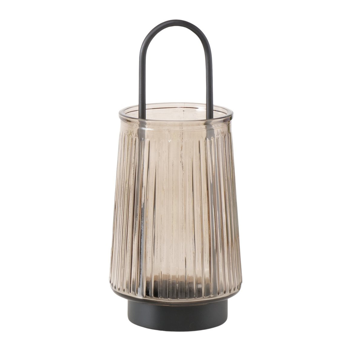 Boltze Home Skleněný svícen, 25,5 cm, IVER, béžový béžová