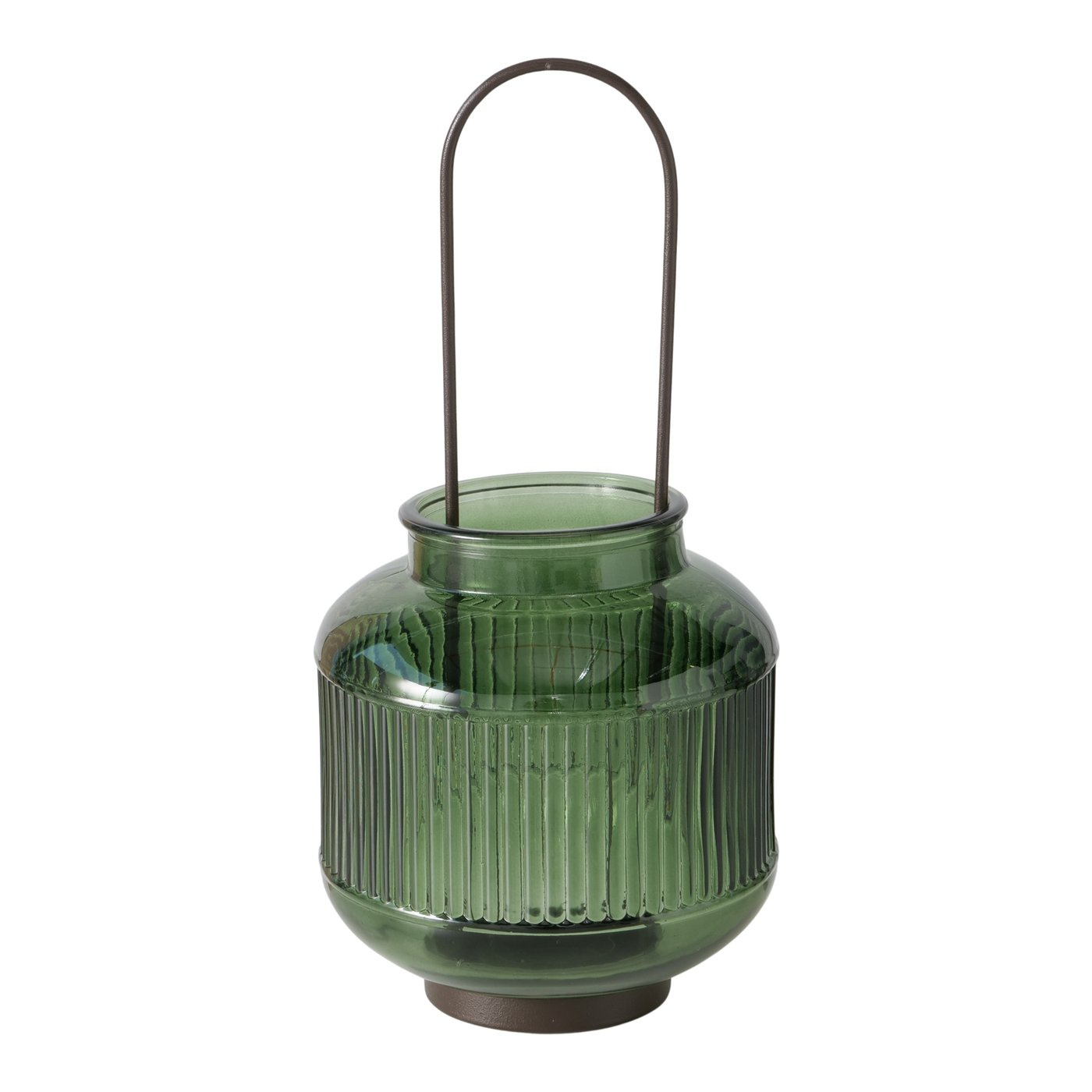 Boltze Home Skleněný svícen na čajové svíčky, 29 cm, ZENOR zelený