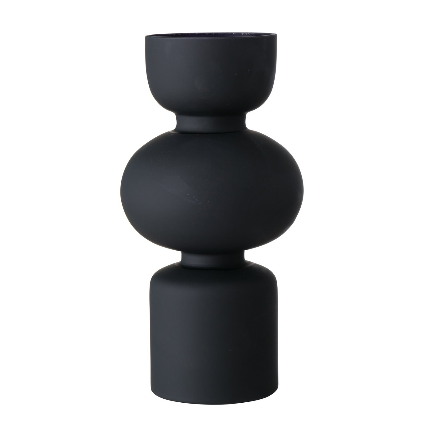 Boltze Home Skleněná váza s nepravidelným tvarem, 29 cm, NELIKA černá