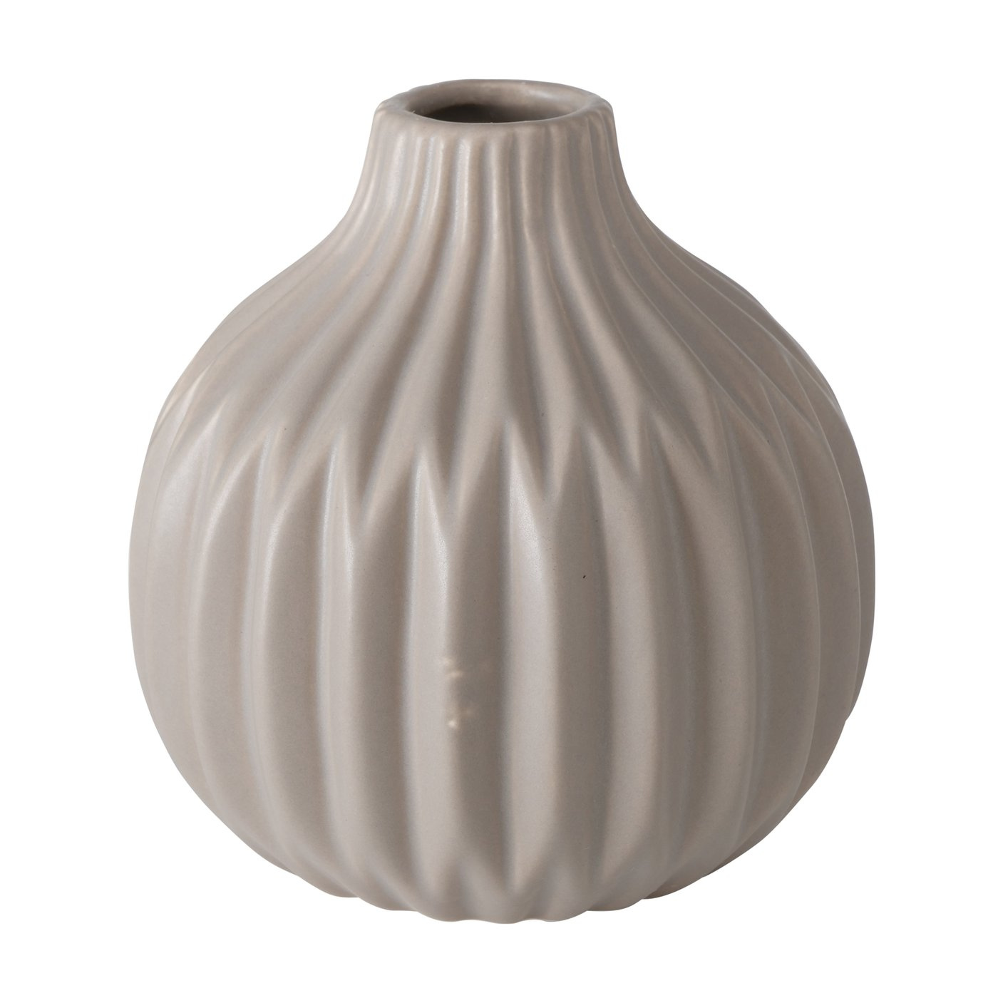 Boltze Home Keramická váza s reliéfním vzorem, 18 cm, ESKO béžová
