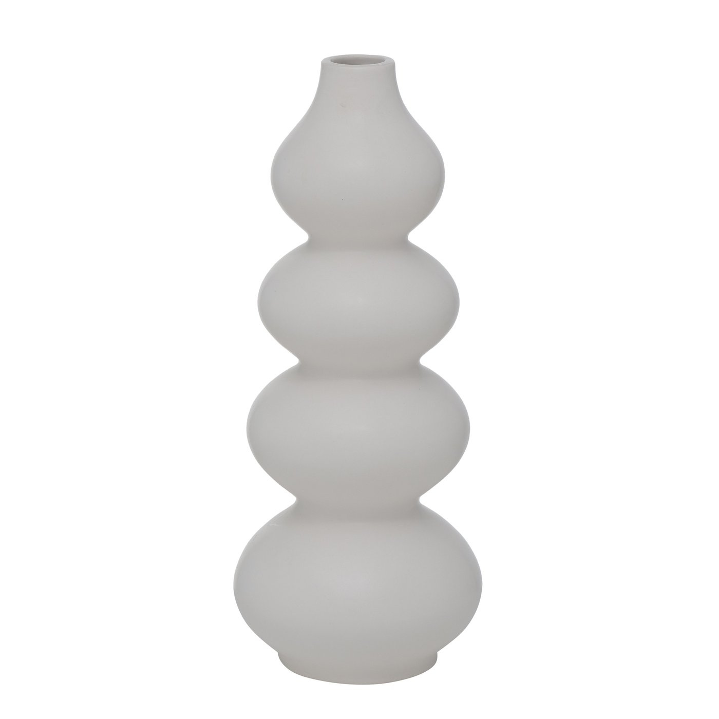 Boltze Home Keramická váza s oblým tvarem, 30 cm, BRUNILA bílý