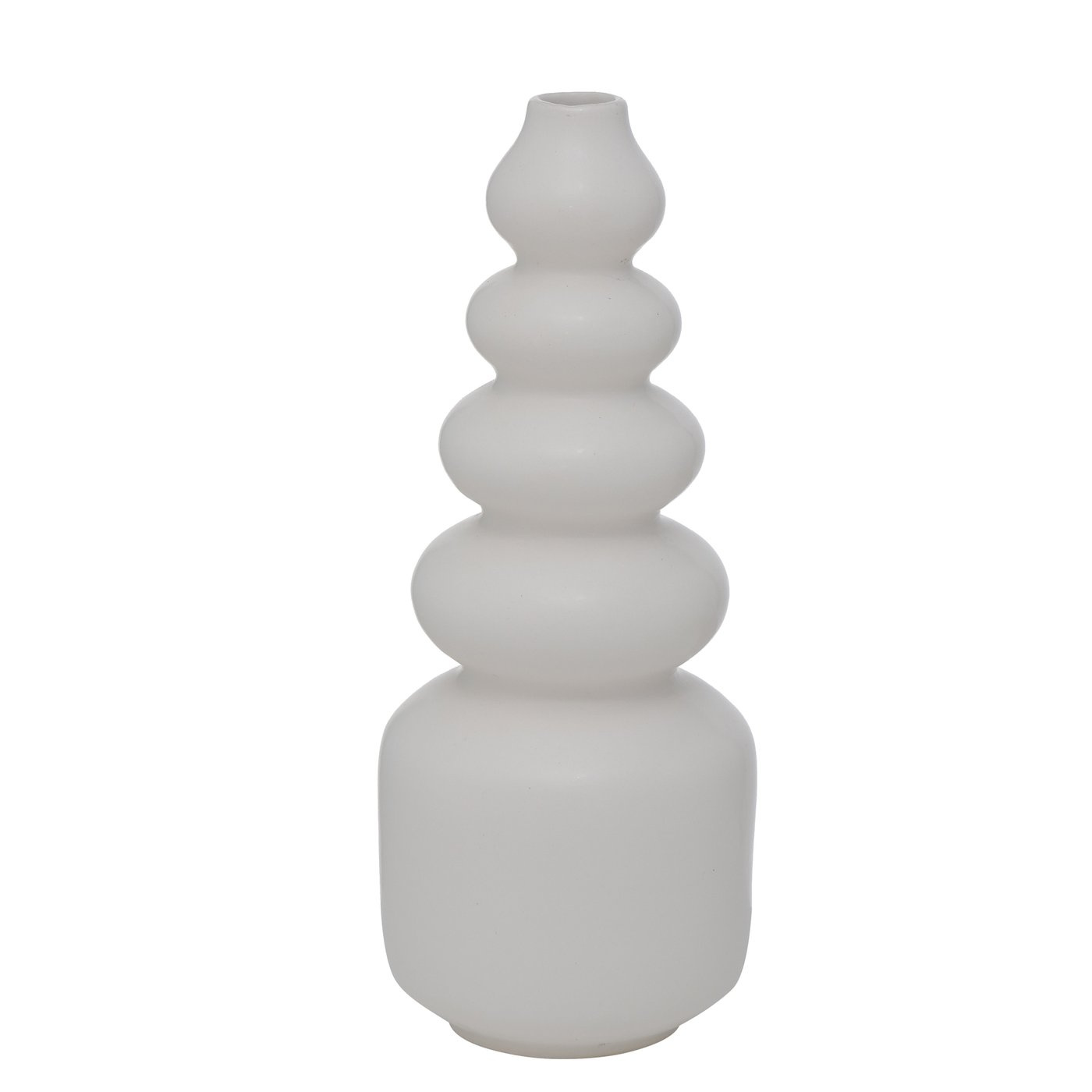 Boltze Home Keramická váza s oblým tvarem, 30 cm, BRUNILA, bílá bílý