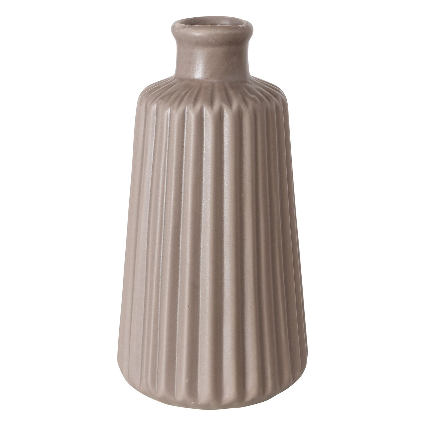 Boltze Home Keramická váza s reliéfním vzorem, 18 cm, béžová barva, ESKO béžová