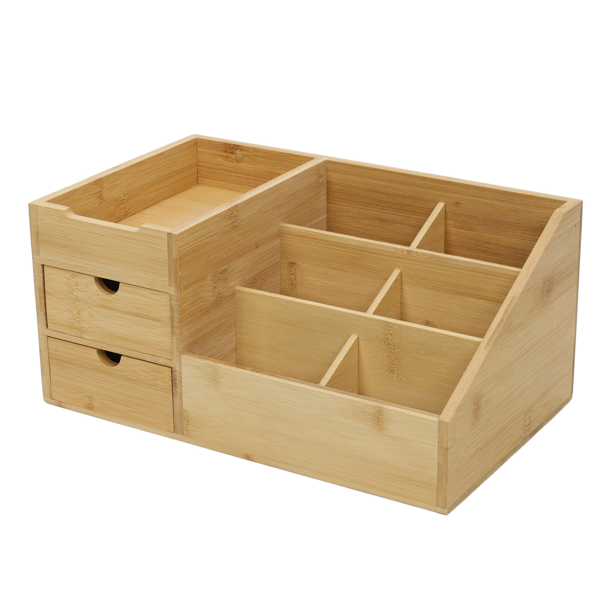 BOXIMO Bambusový organizér s přihrádkami SOLA hnědý