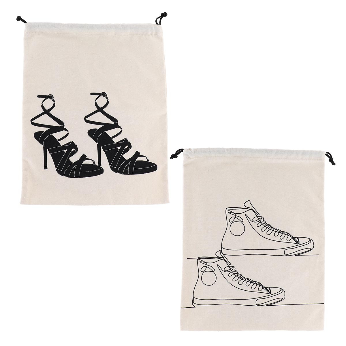 Tendance Cestovní organizér na boty, 42 x 32 cm, se stahovací šňůrkou béžová