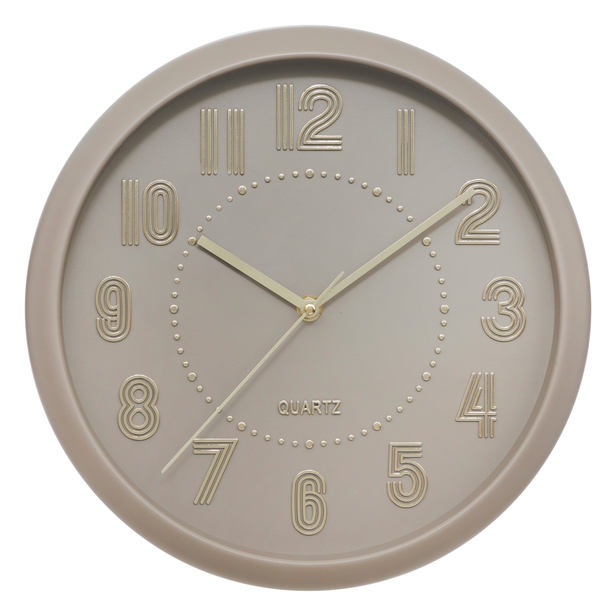 Atmosphera Nástěnné hodiny ALIZEE, Ø 30 cm, taupe béžová
