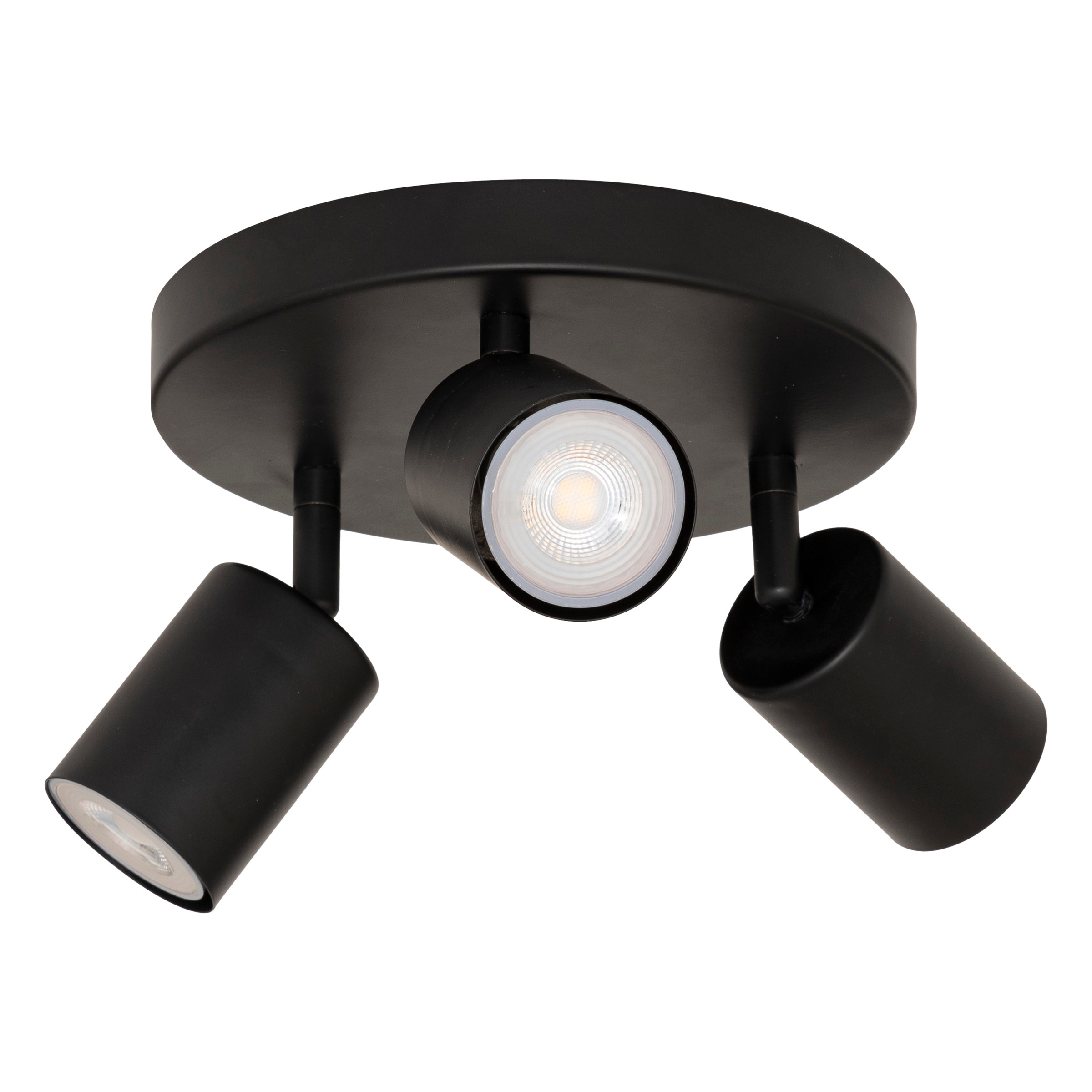 Atmosphera Stropní lampy VICO, kovové stínidla, 3 bodové, černé černá