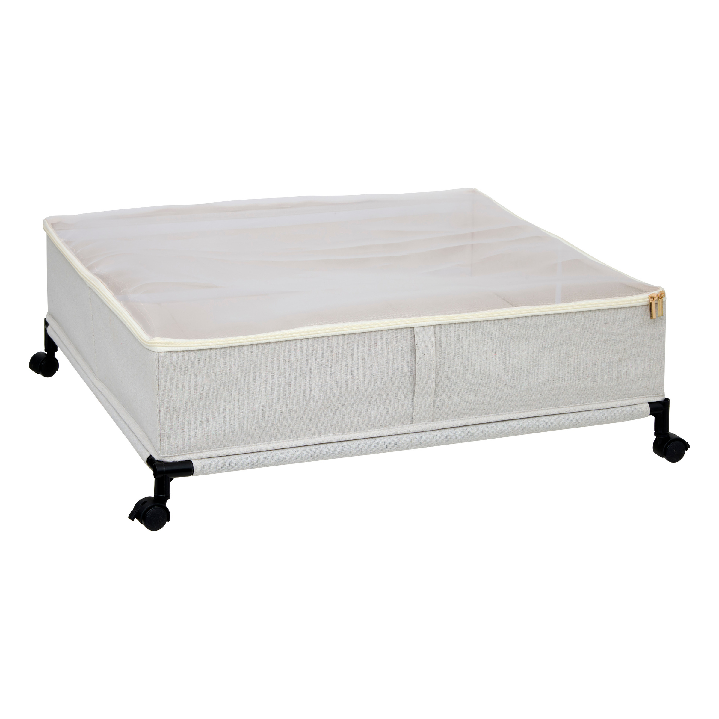 5five Simply Smart Kontejner pod postel na kolečkách DRESSY+ s přepážkami, 66 x 60 x 22,2 cm šedá