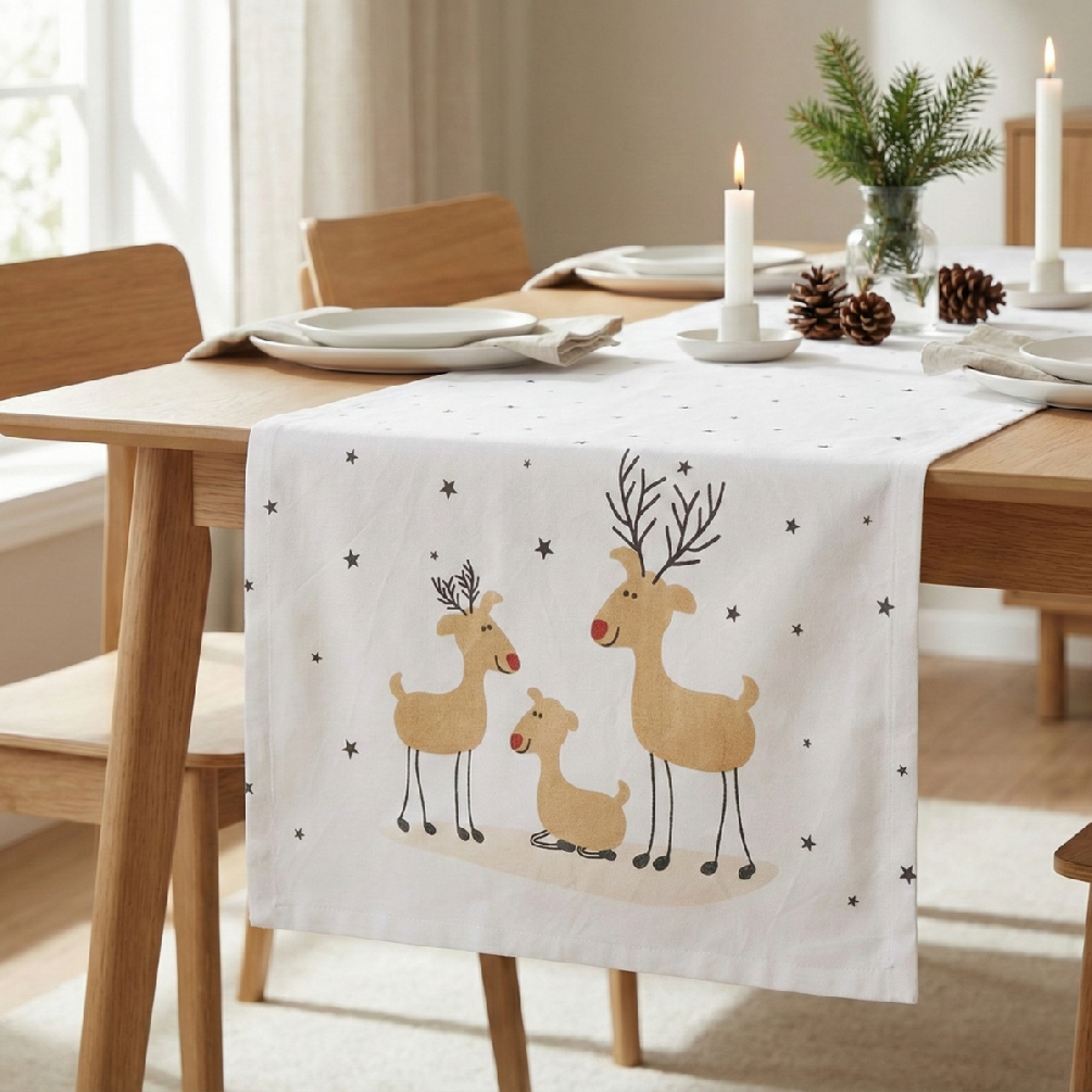 Boltze Home Bavlněný běhoun TIMBA, 140 cm bílý