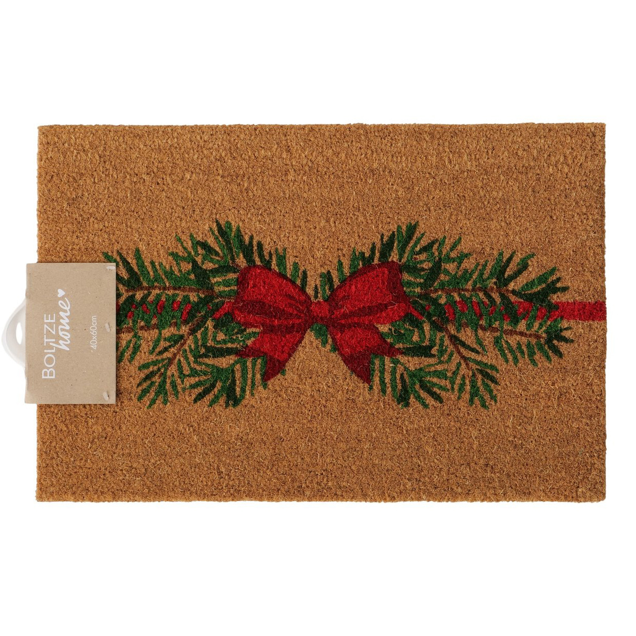 Boltze Home Vánoční rohožka NOELLE, 60 cm hnědý