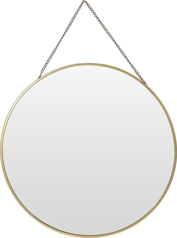 Home Styling Collection Kulaté zrcadlo nástěnné s přívěskem, O 29 cm C37008250 zlatý