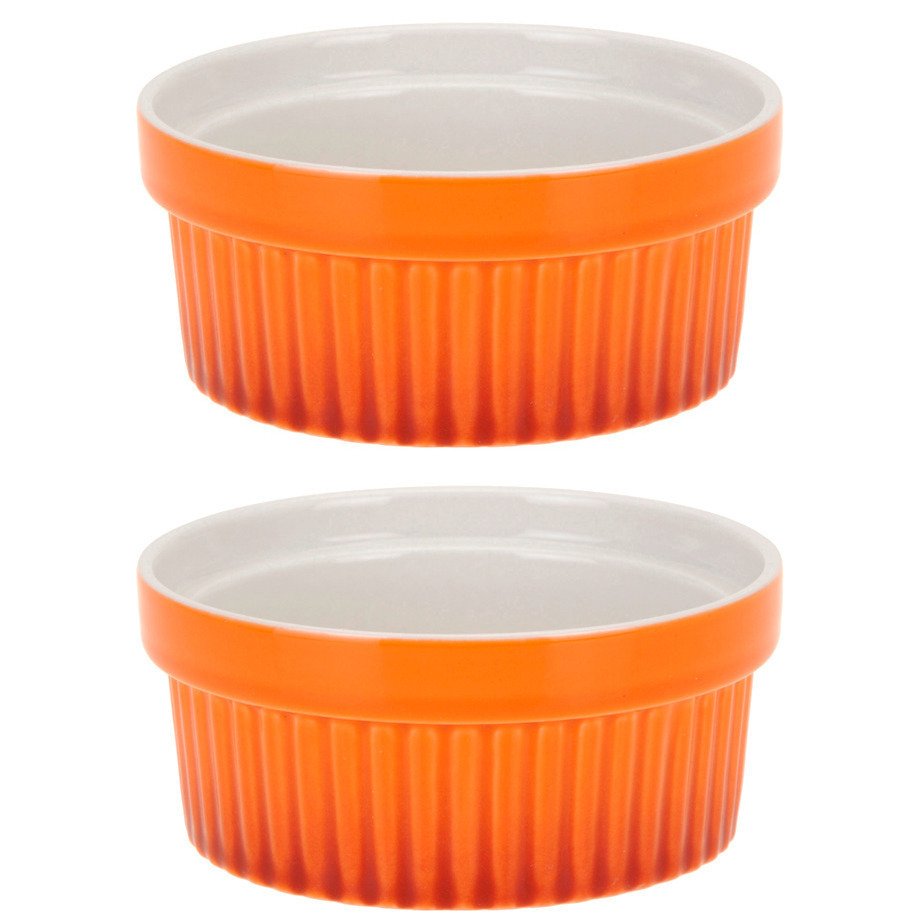 EH Excellent Houseware Barevné keramické misky, multifunkční šálky 260 ml - 2ks, Q51900080 oranžová