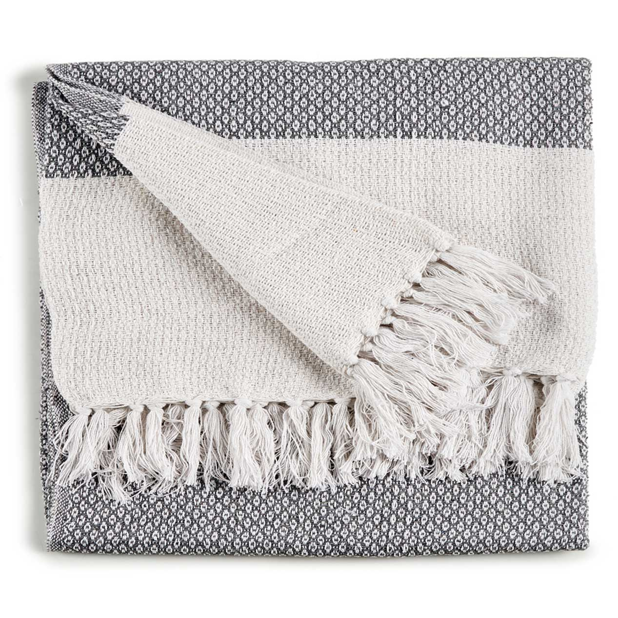 Giftdecor Bavlněný přehoz na postel, 130 x 160 cm šedá