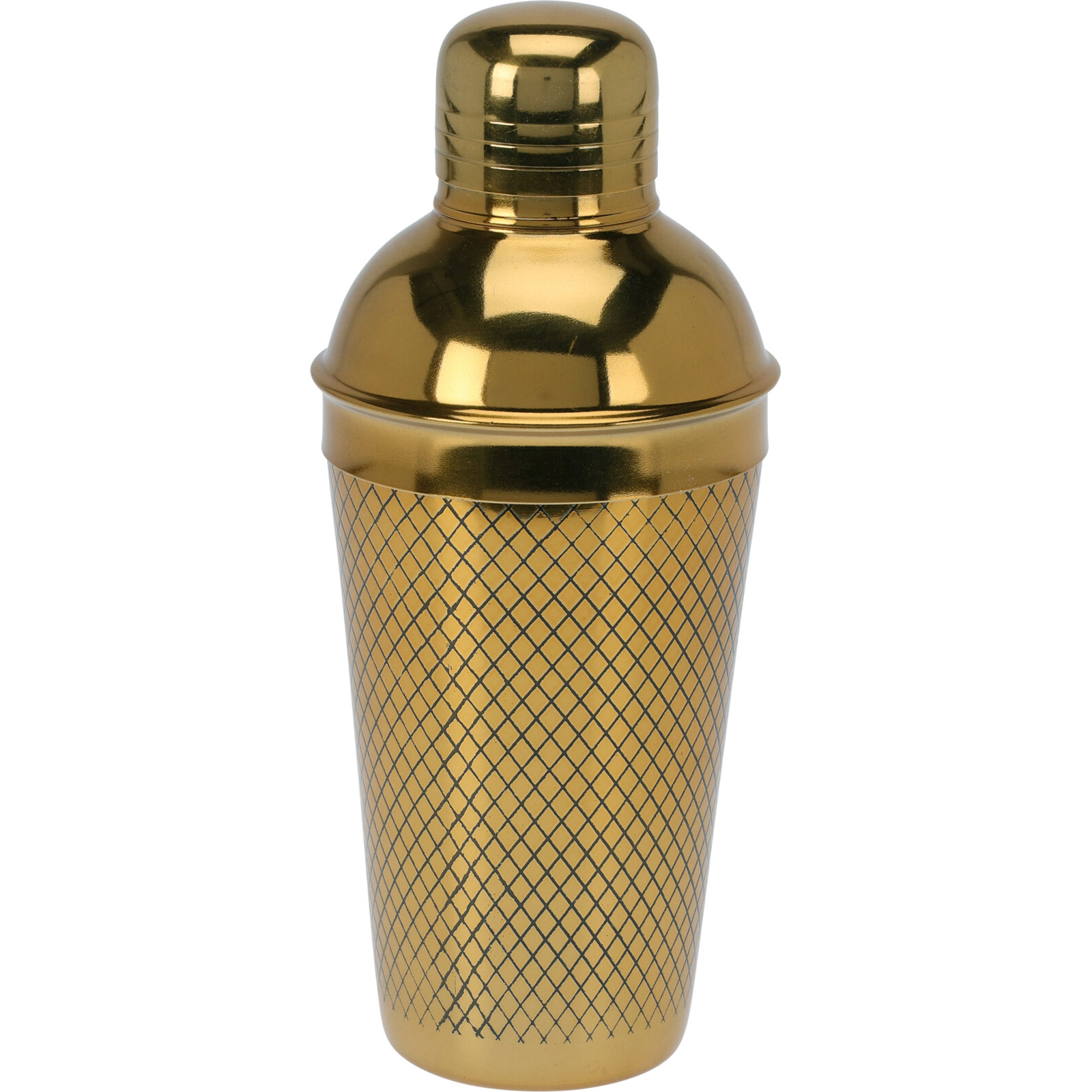 Home Styling Collection Koktejlový shaker z nerezové oceli s gravírováním, 650 ml zlatý