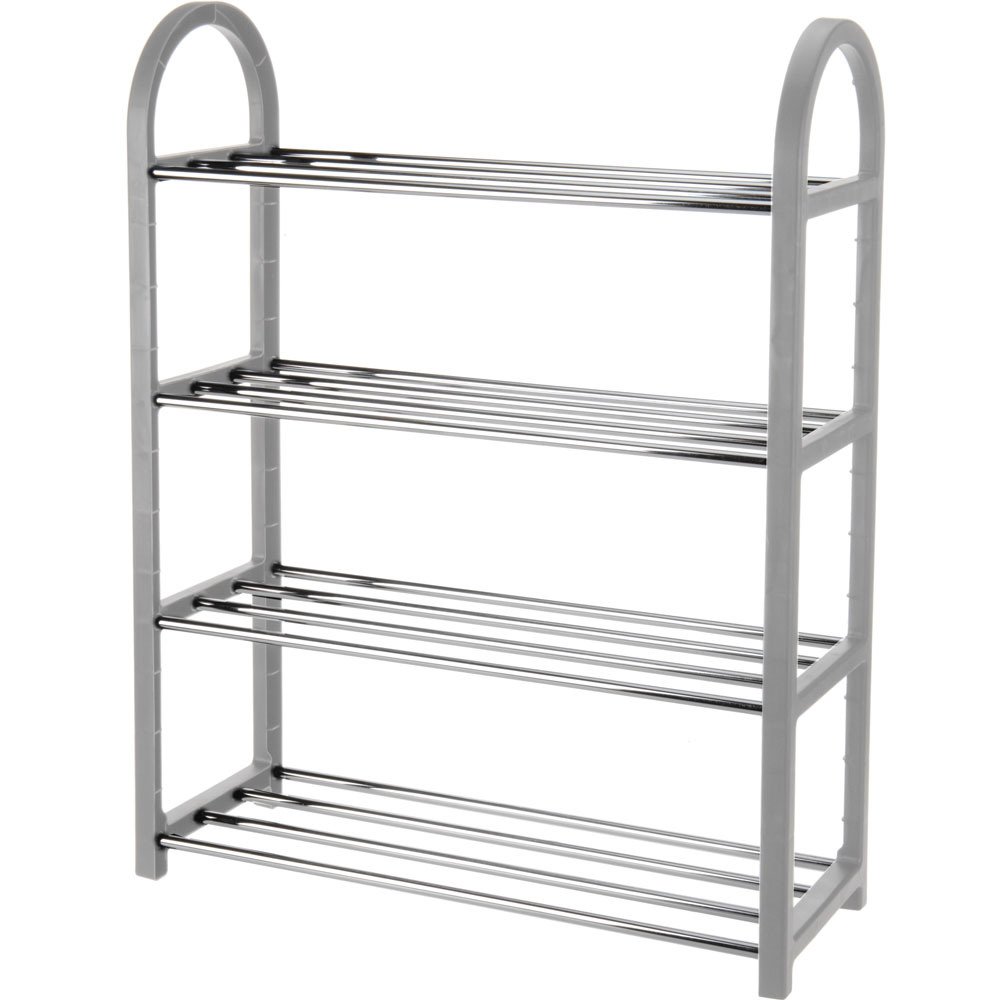 Storagesolutions Police na boty, šedá, 4 úrovně 836204170 šedá