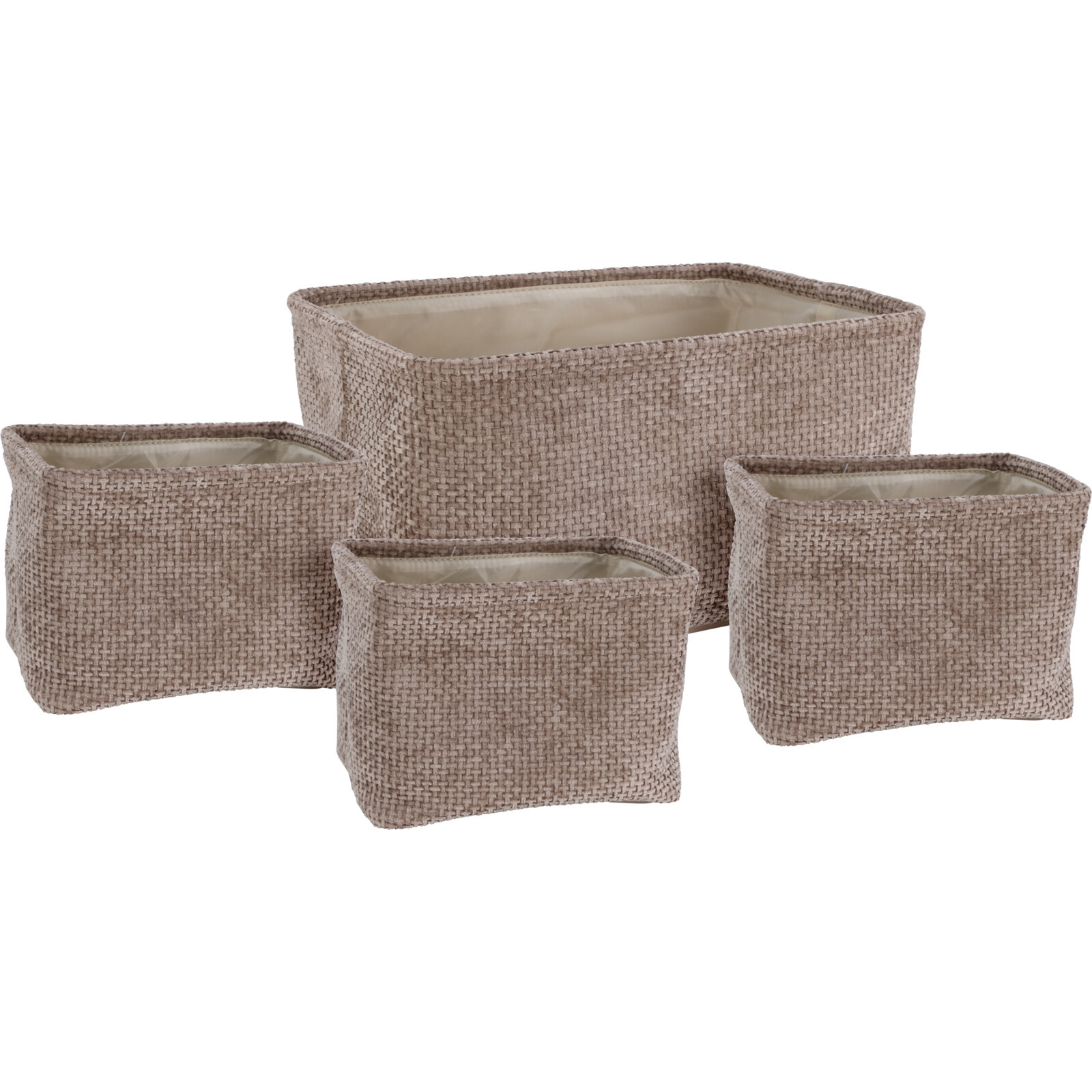 Home Styling Collection Sada úložných košů, 4 ks. šedá