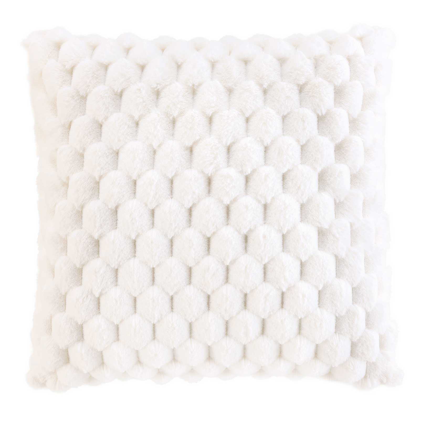 Douceur d'intérieur Dekorační povlak na polštář z umělé kožešiny 45 x 45 cm FROSTY bílý