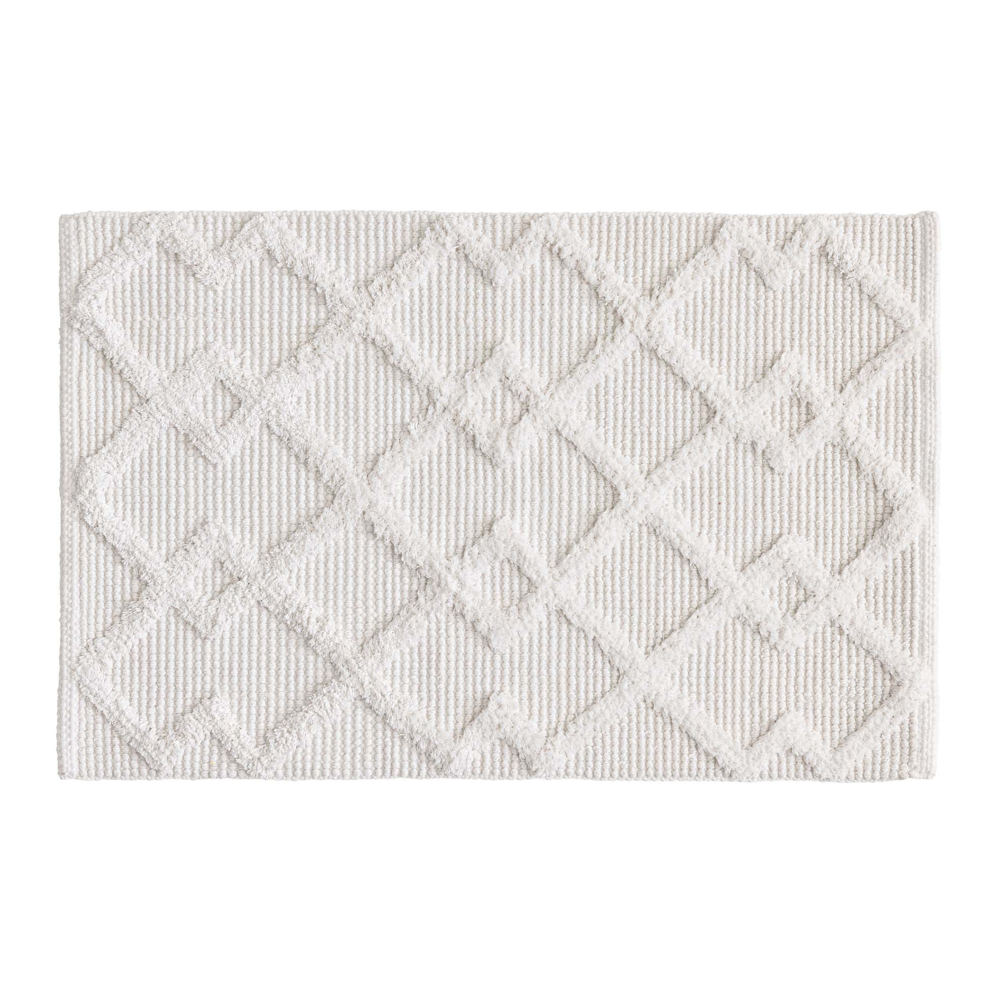 Douceur d'intérieur Bavlněná koupelnová předložka 50 x 80 cm OTIS bílý