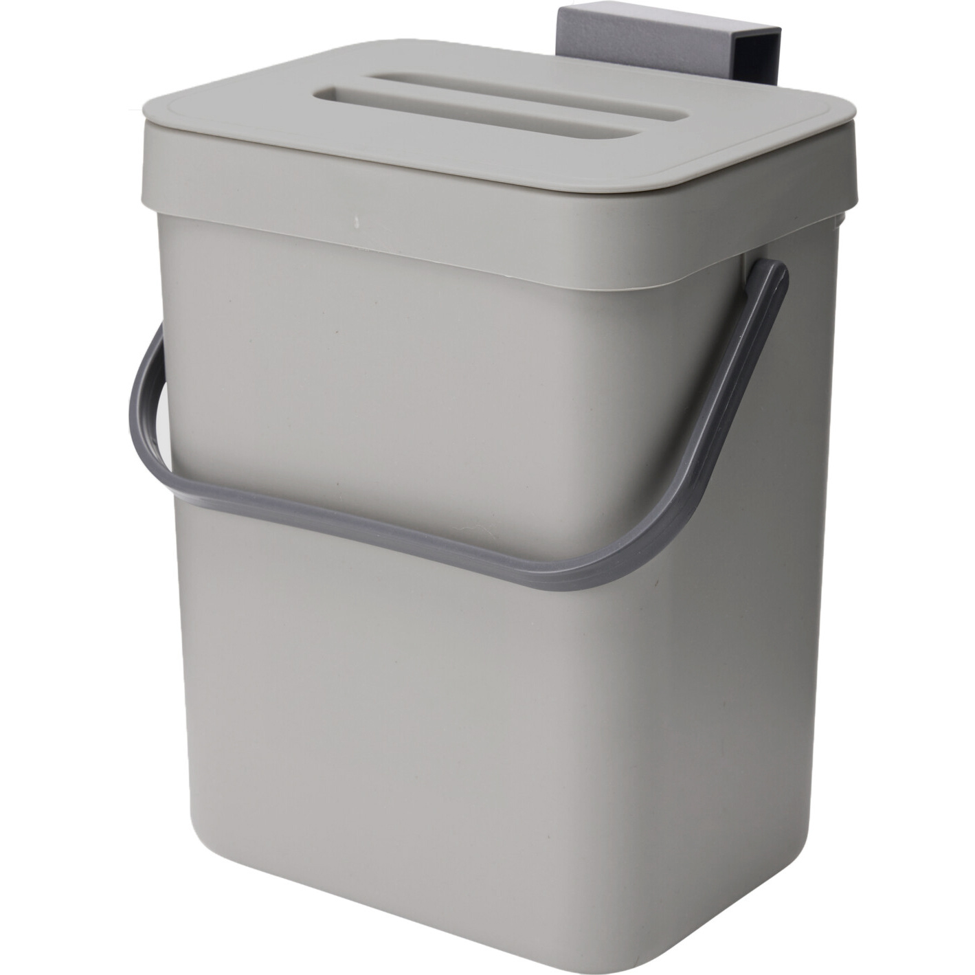 EH Excellent Houseware Odpadkový koš do kuchyně SAVA, závěsný na dvířka skříňky, 3 l, šedý šedá