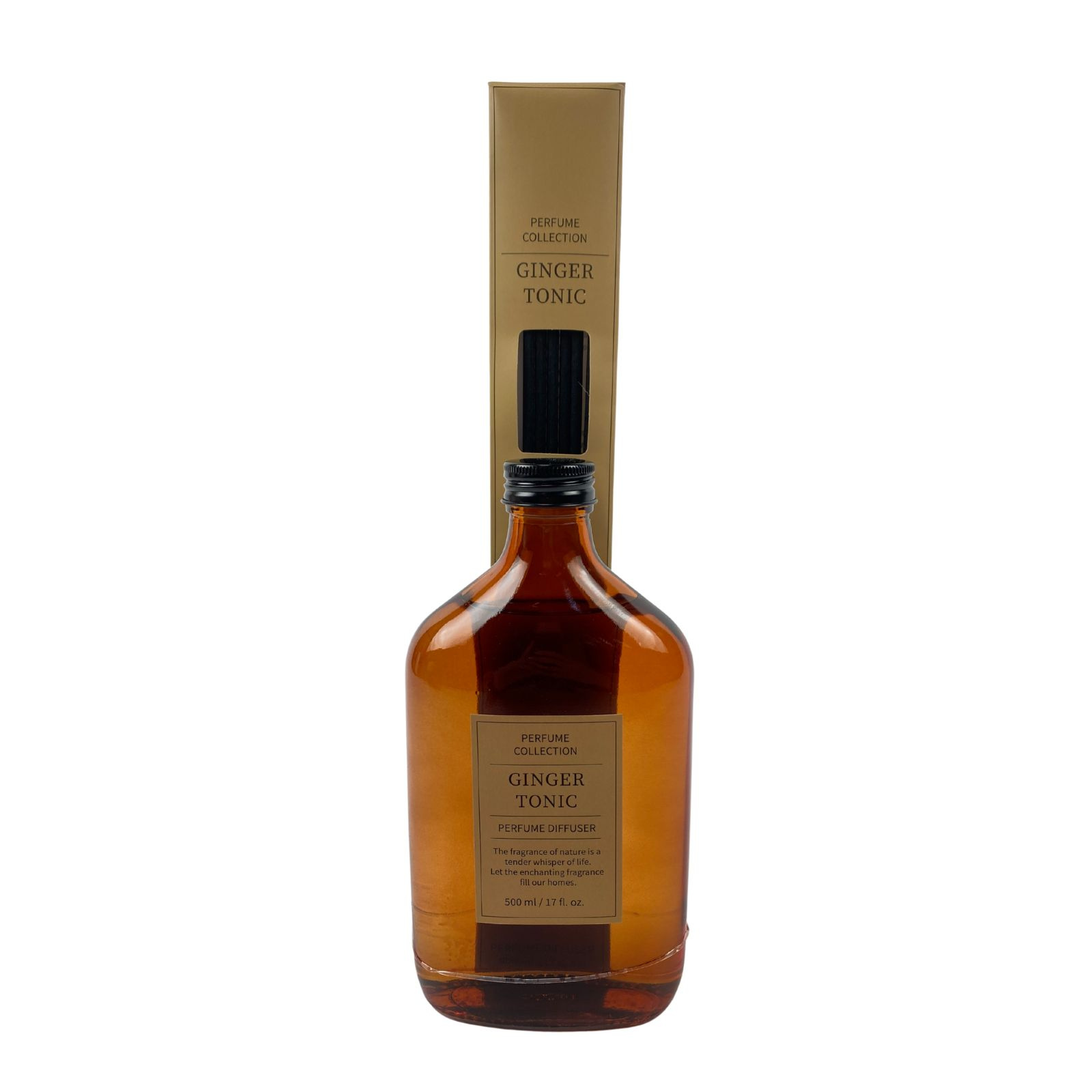Perfume Collection Aroma difuzér HOME SCENT, 500 ml, ginger tonic hnědý