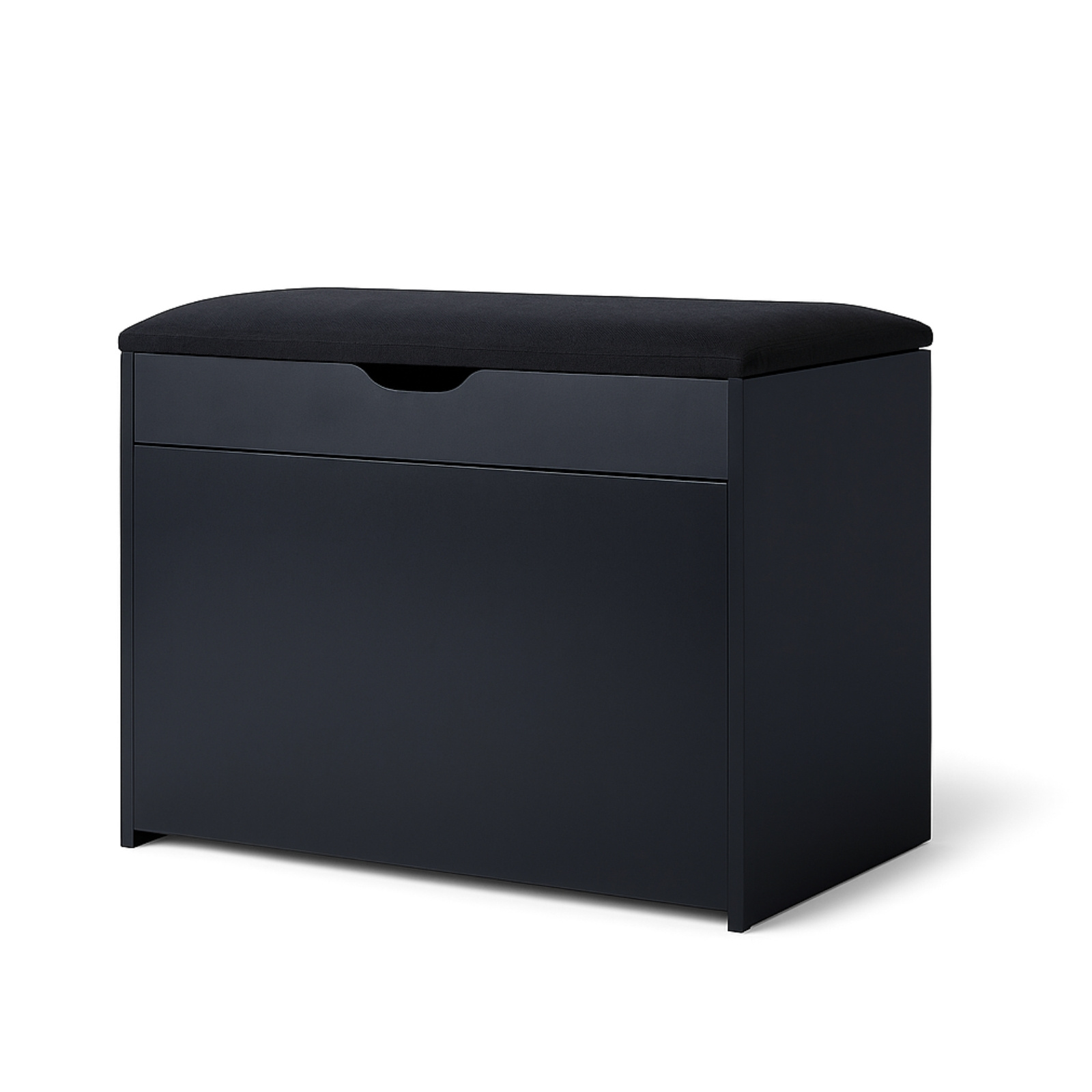 BOXIMO Botník černý se sedákem a výsuvnými policemi SCALA, 57 x 30 x 53 cm černá