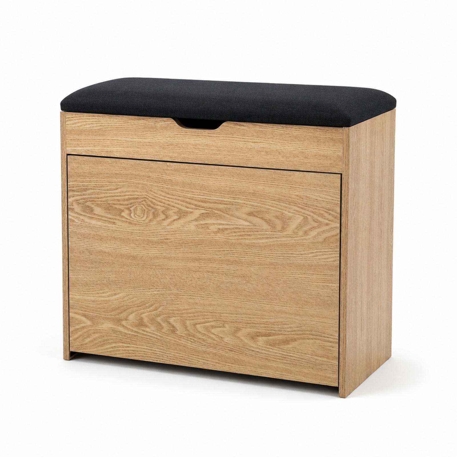 BOXIMO Botník hnědý se sedákem a výsuvnými policemi SCALA, 57 x 30 x 53 cm hnědý
